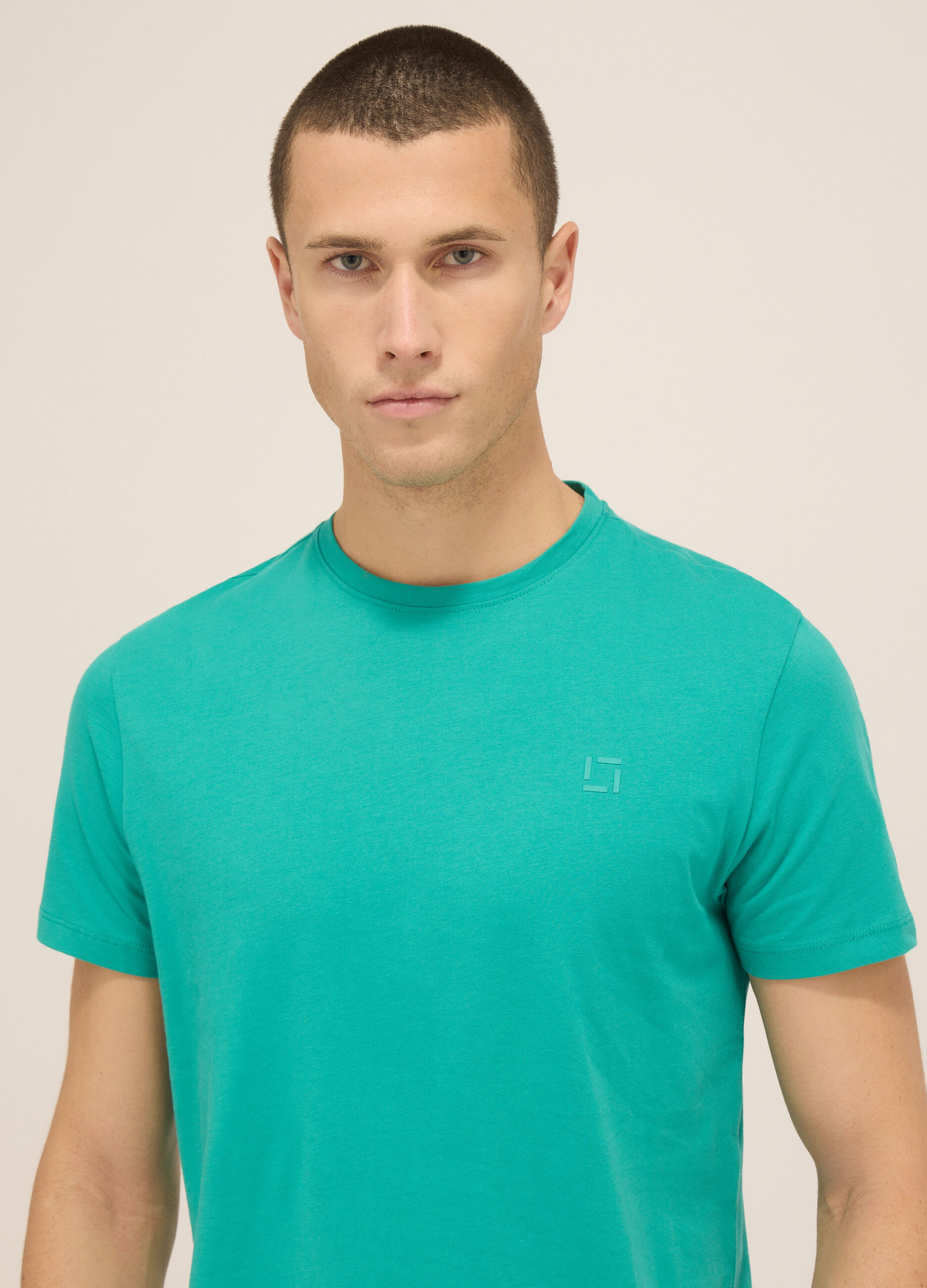 T-shirt girocollo in jersey di cotone uomo_2