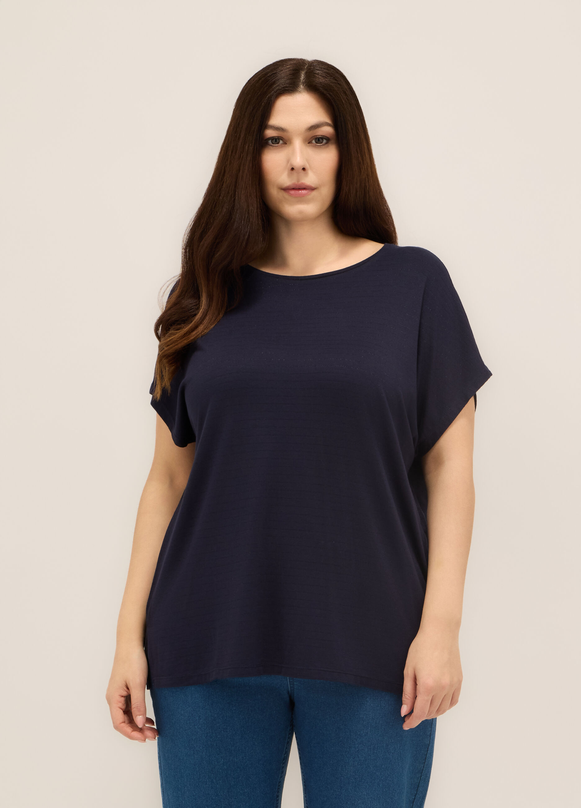T-shirt in viscosa stretch donna curvy_0
