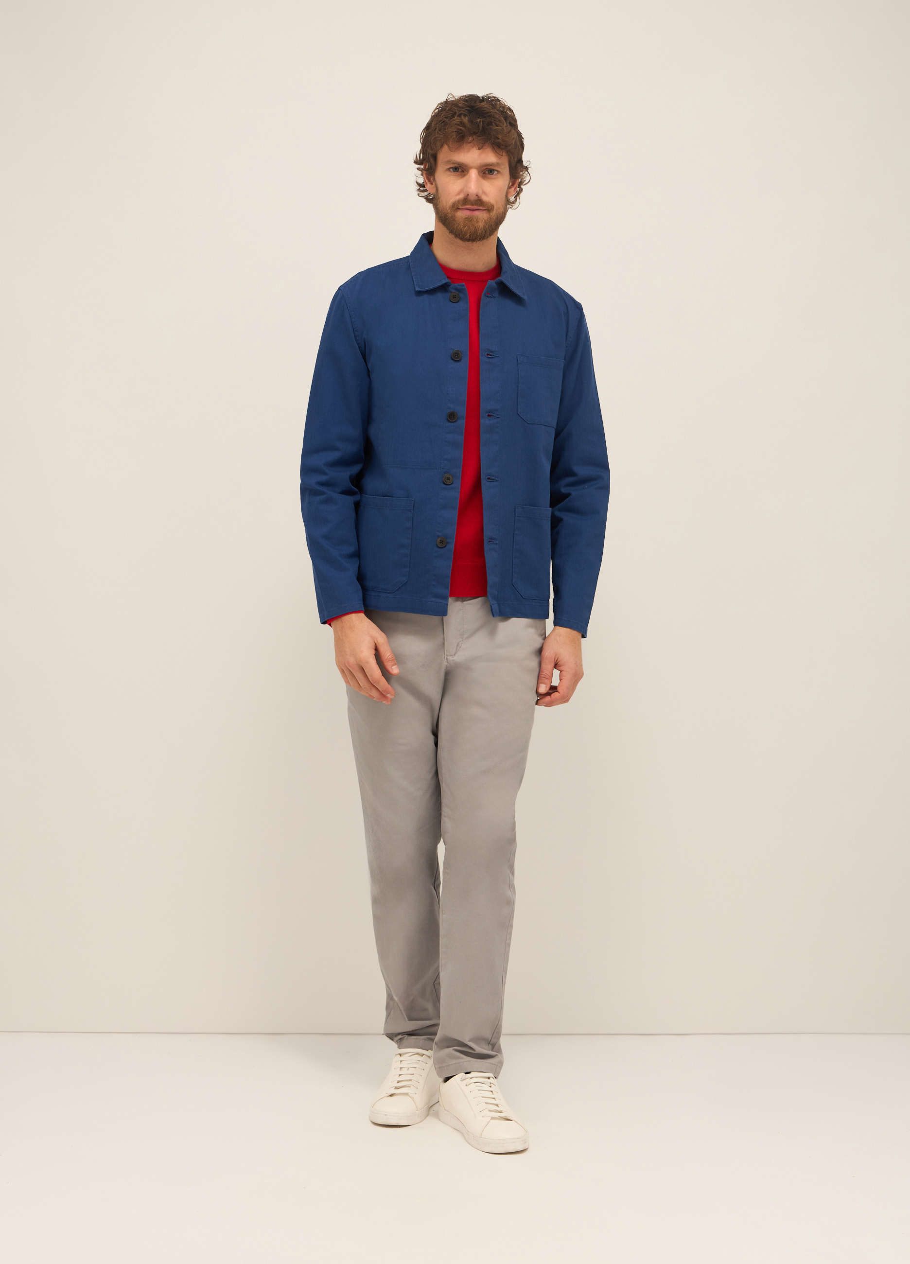 UPIM HB, Camicia Chore Jacket In Puro Cotone Uomo, Blu royal, Taglia: L