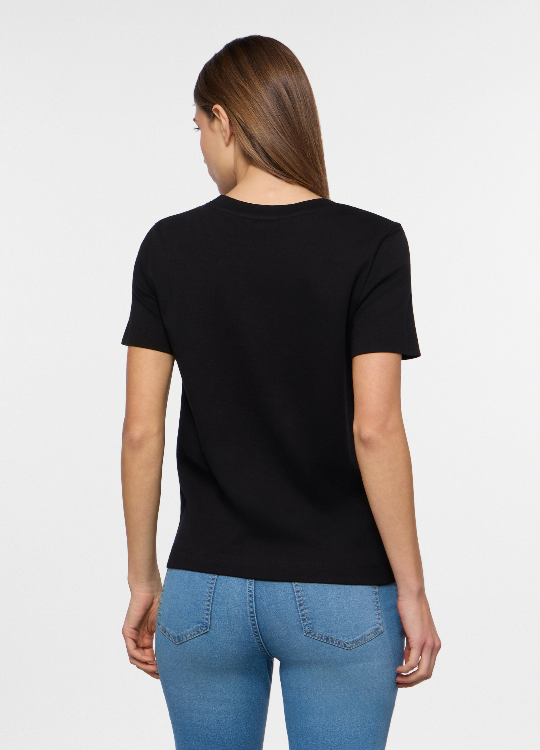 Upim, T-Shirt Girocollo Donna, Nero, Taglia: S