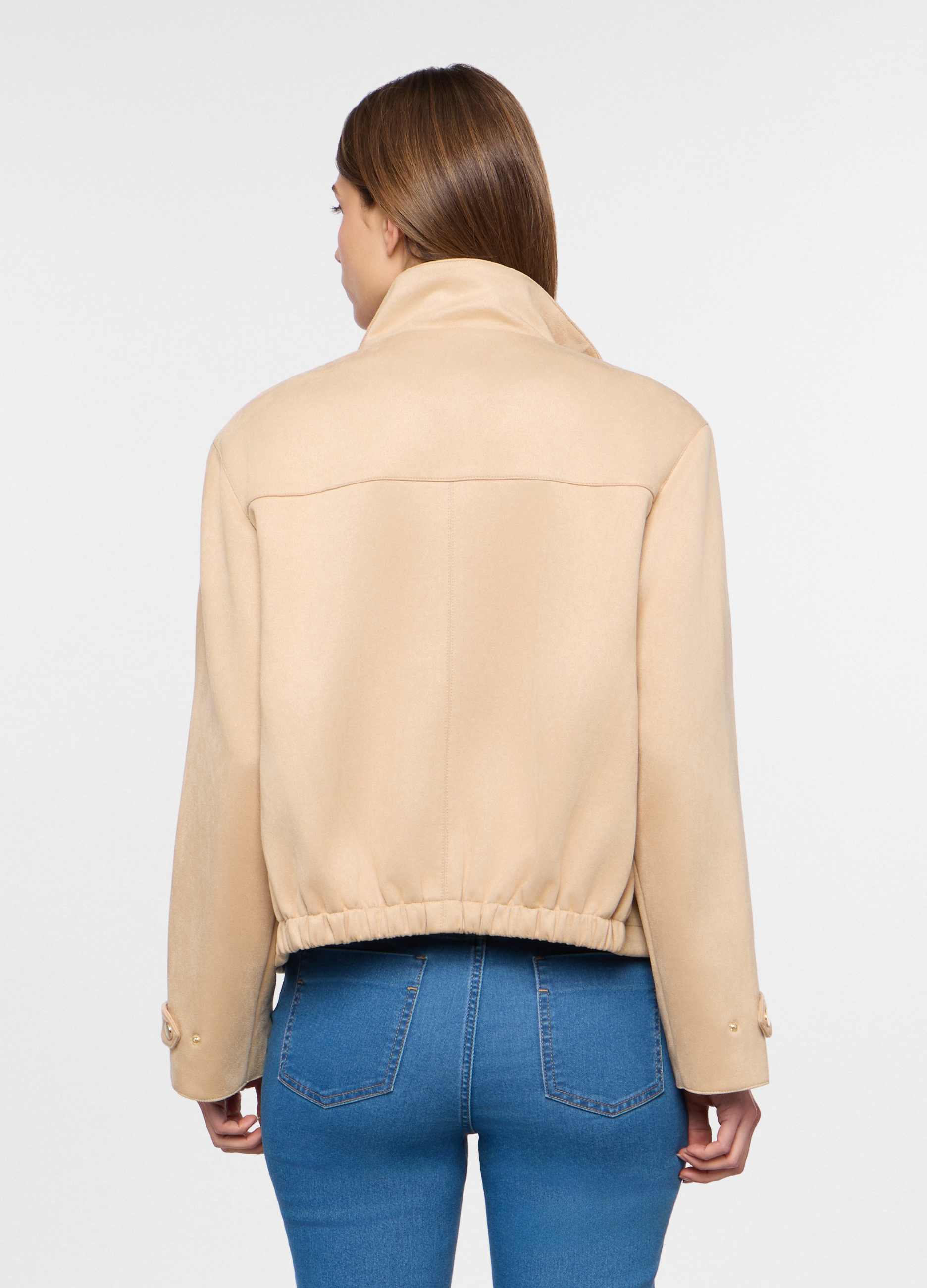 Upim, Cappotto Scamosciato Donna, Beige Chiaro, Taglia: M