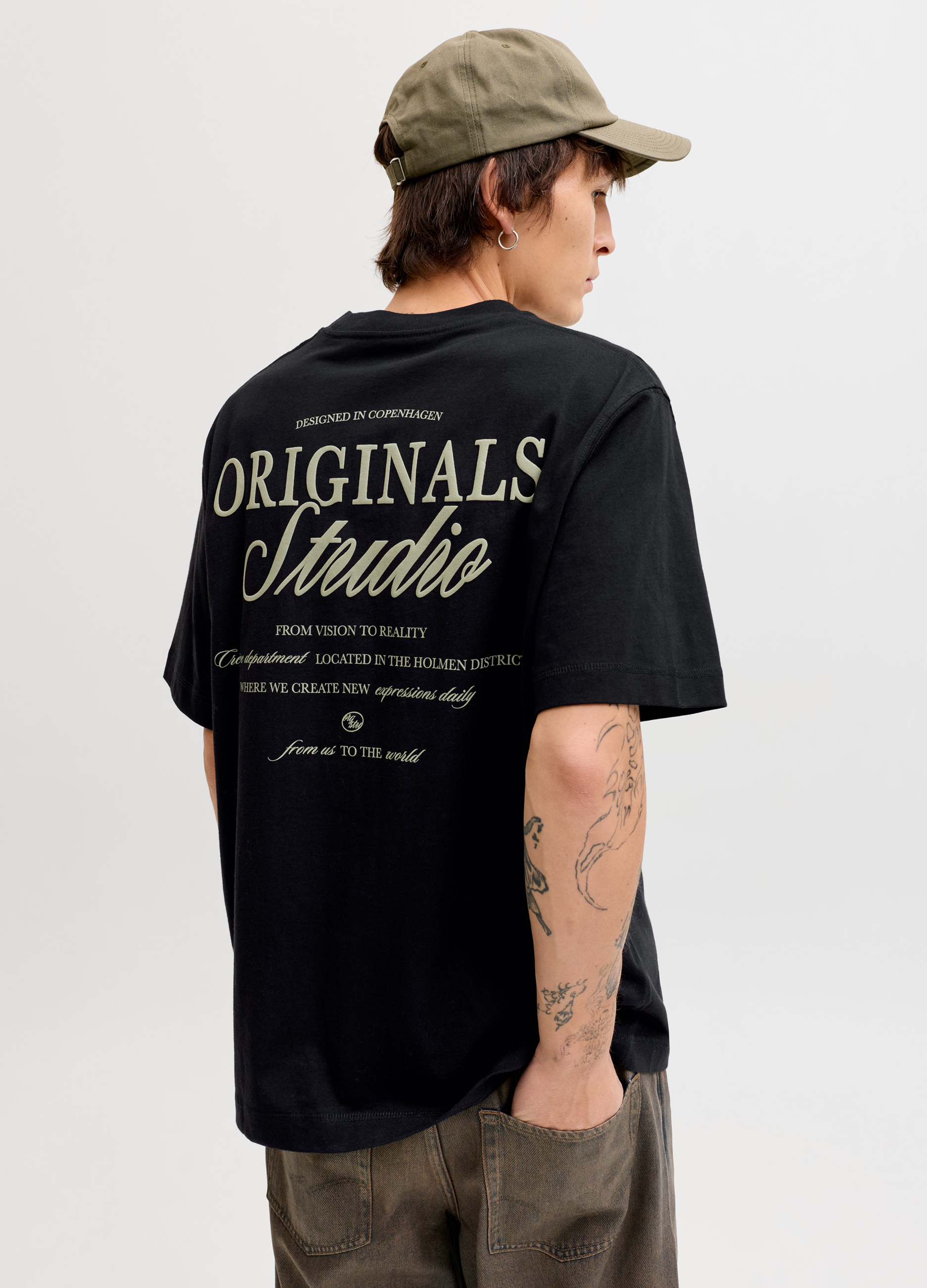 Upim, T-Shirt Loose Fit Con Stampa Uomo, Unisex, Nero, Taglia: S