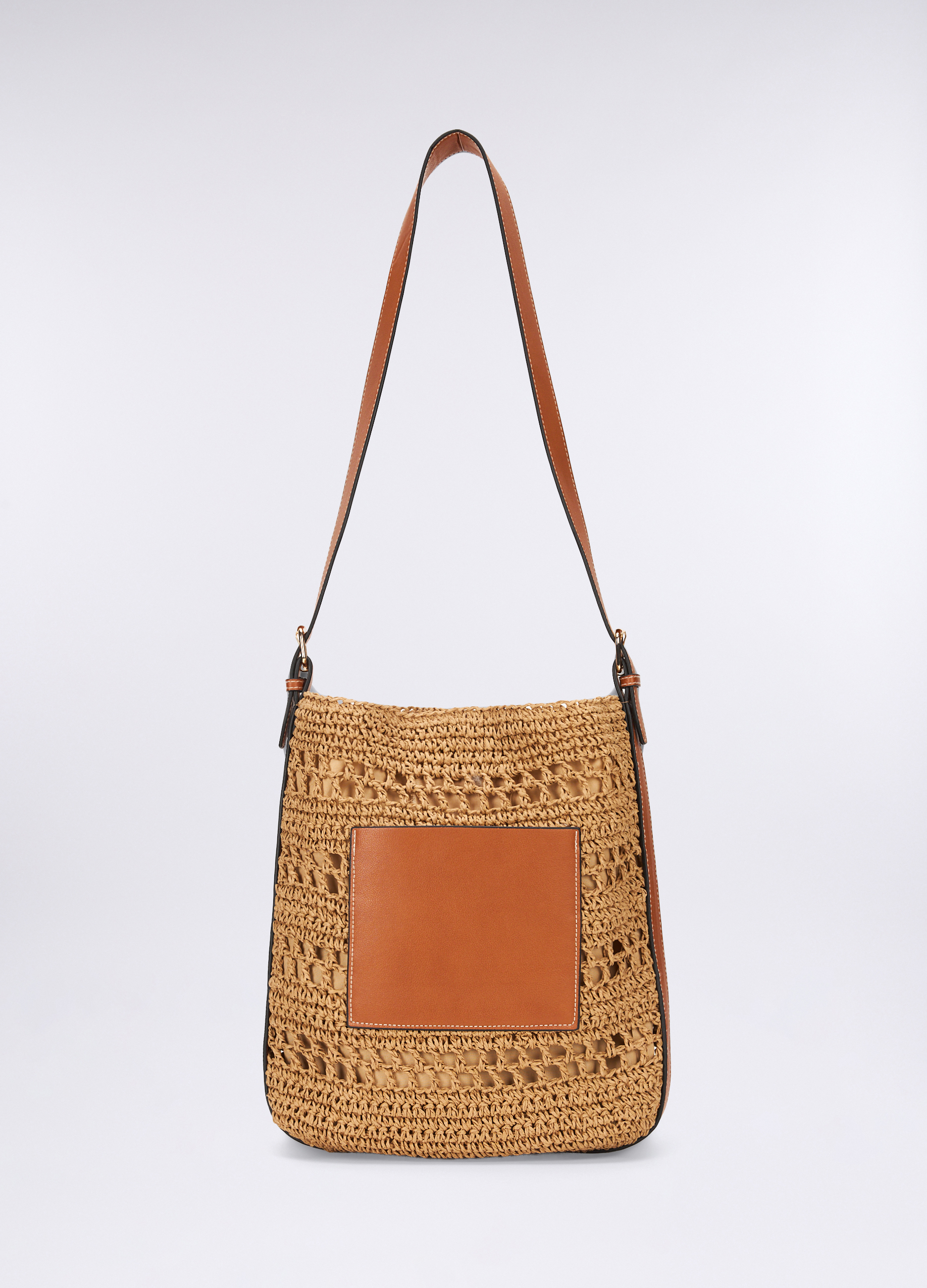 Upim, Borsa A Tracolla In Paglia Crochet, Donna, Beige chiaro, Taglia: ONE SIZE