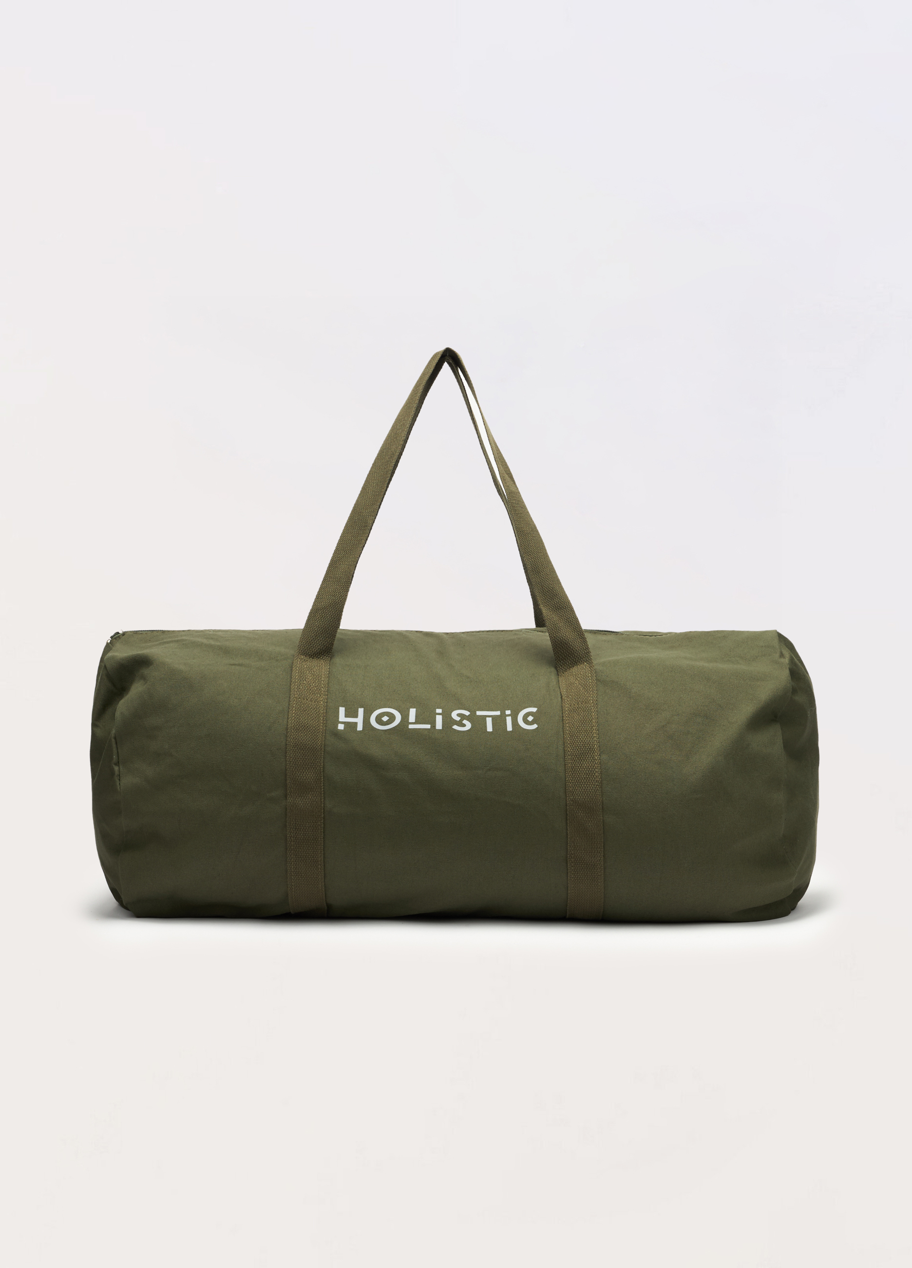 Image of UPIM HB, Borsone Con Zip In Tela Di Cotone Uomo, Verde militare, Taglia: ONE SIZE