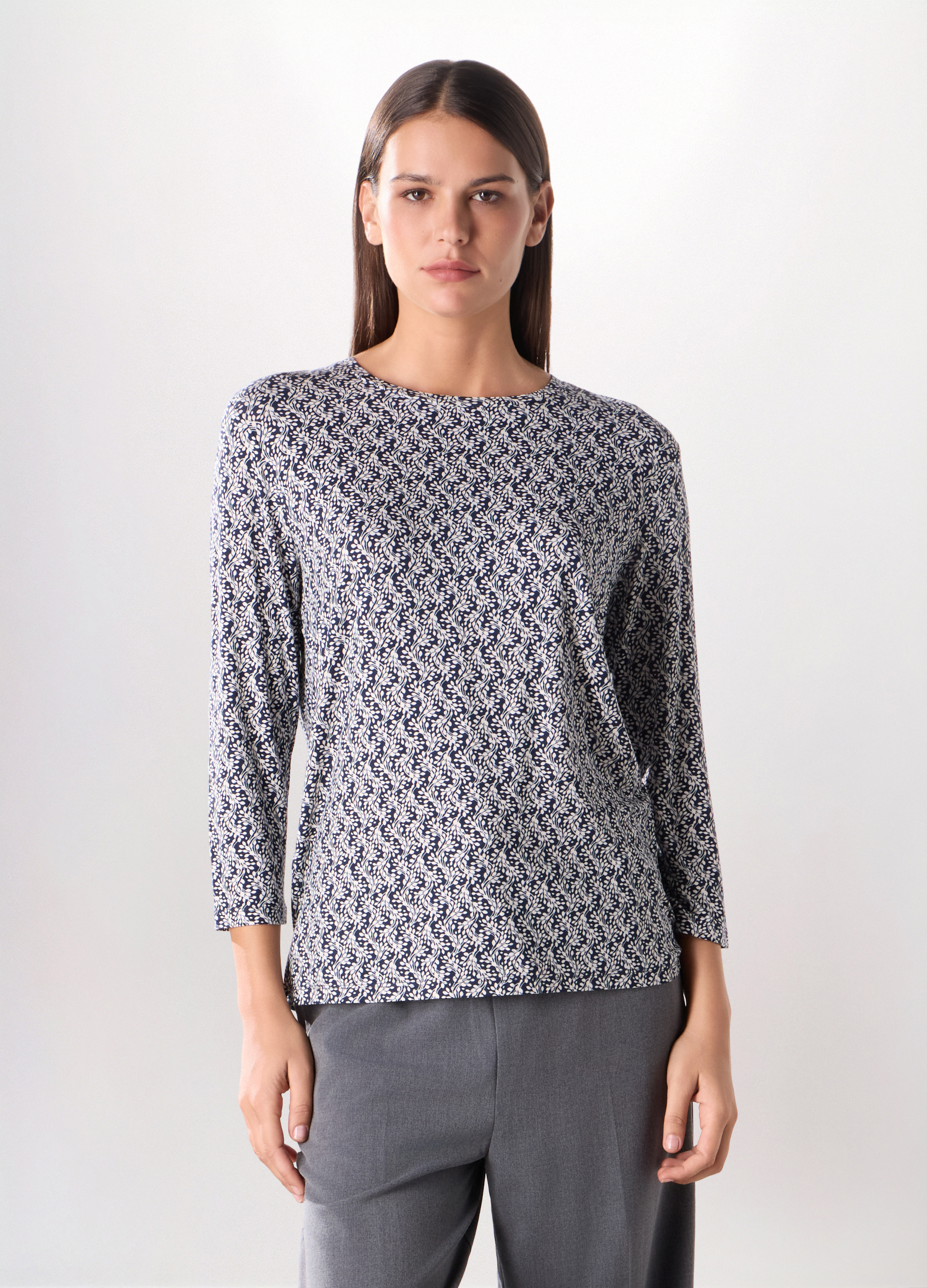 Upim , T-shirt In Jersey Di Viscosa Stretch Donna, Blu navy, Taglia: L