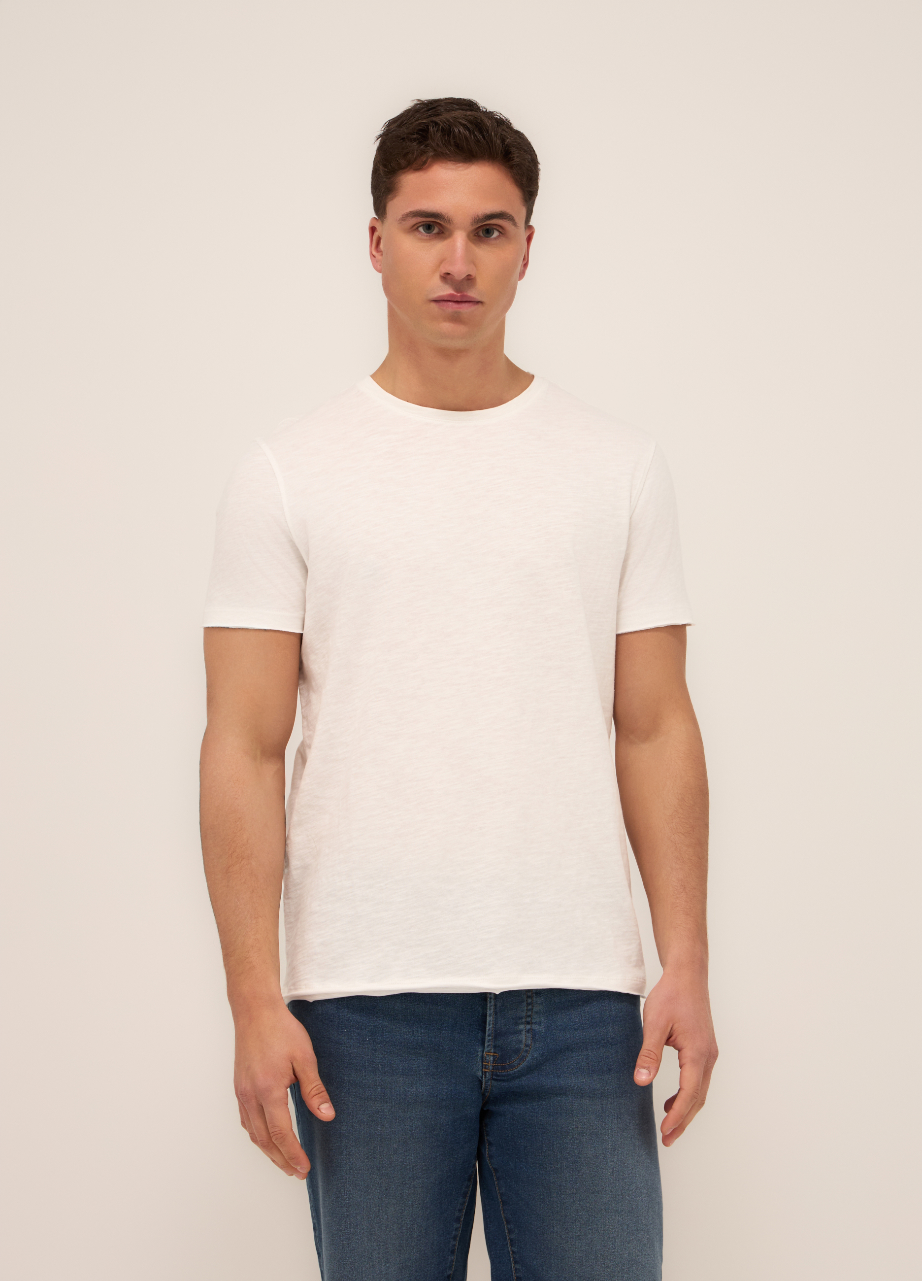 UPIM HB, T-shirt In Jersey Di Cotone Mélange Uomo, Unisex, Bianco panna, Taglia: XXL