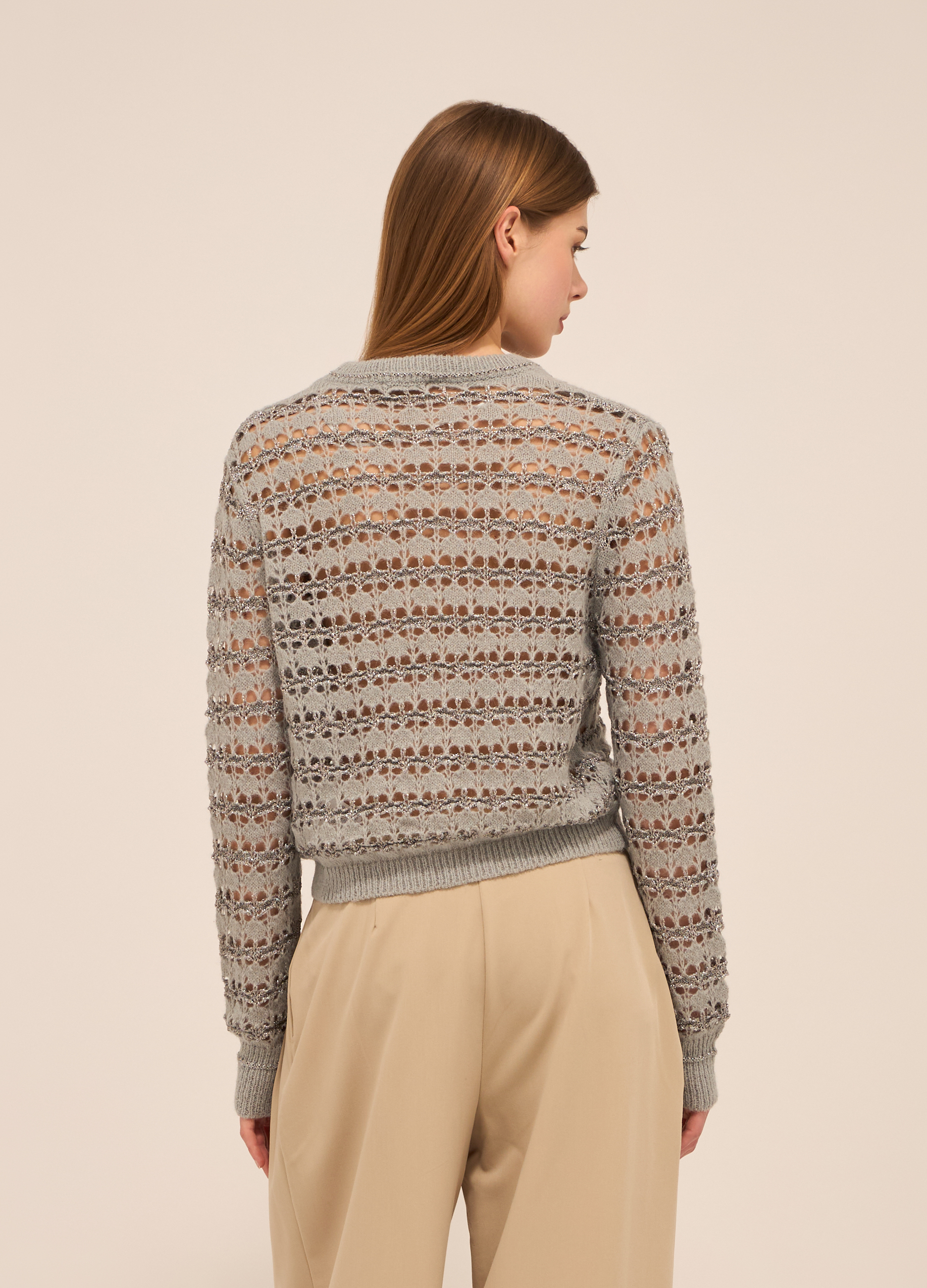 Image of Upim, Tricot Traforato Donna, Grigio chiaro, Taglia: XL