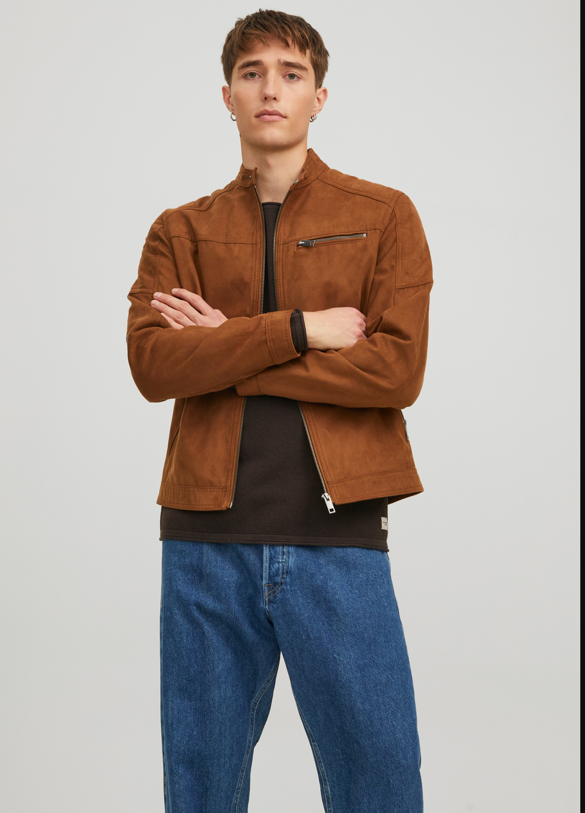 Jack & Jones Uomo Marrone Giacca Rocky - Immagine 3