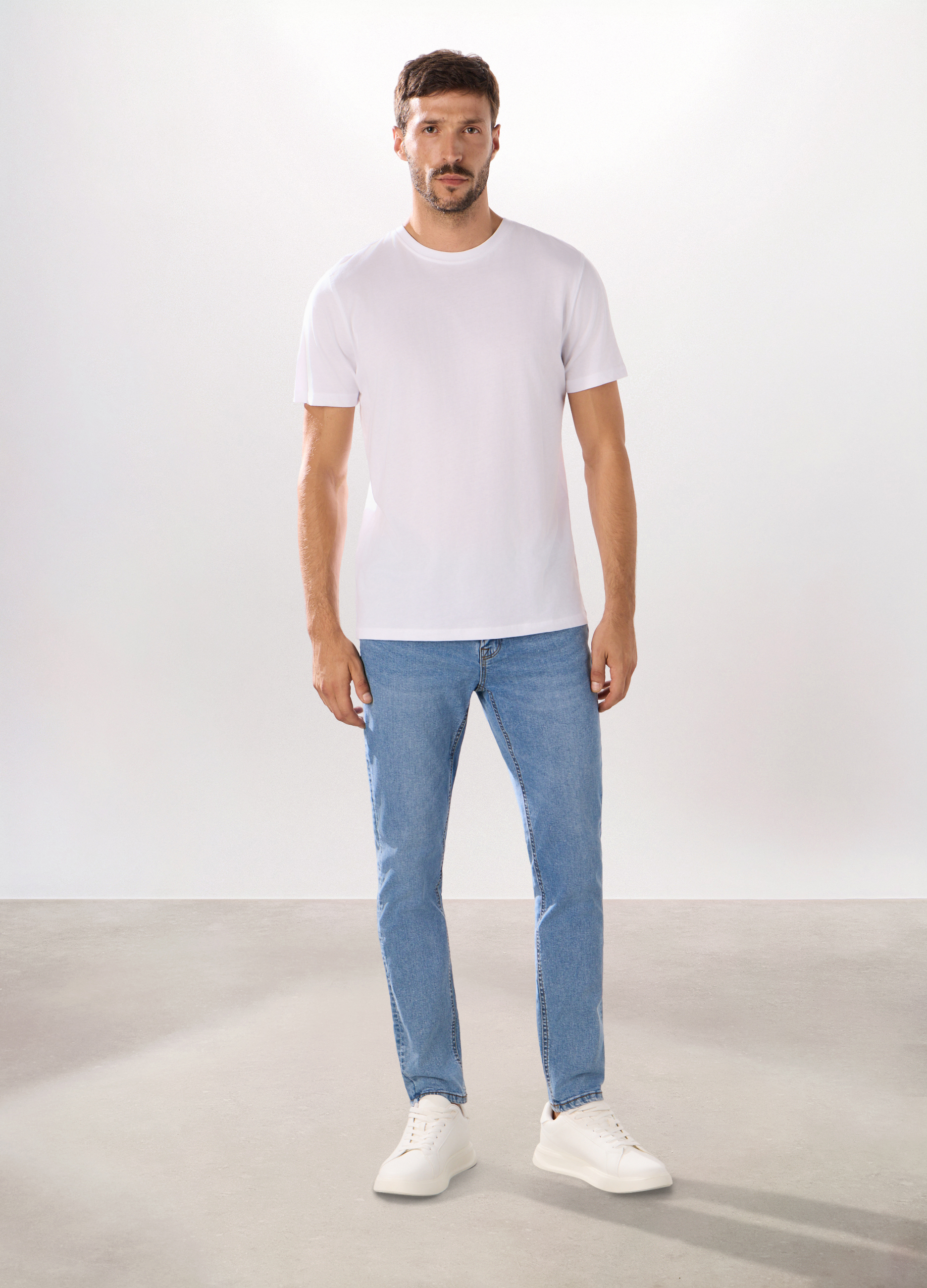 UPIM HB, Jeans 5 Tasche Slim Fit In Cotone Stretch, Uomo, Azzurro chiaro, Taglia: 52