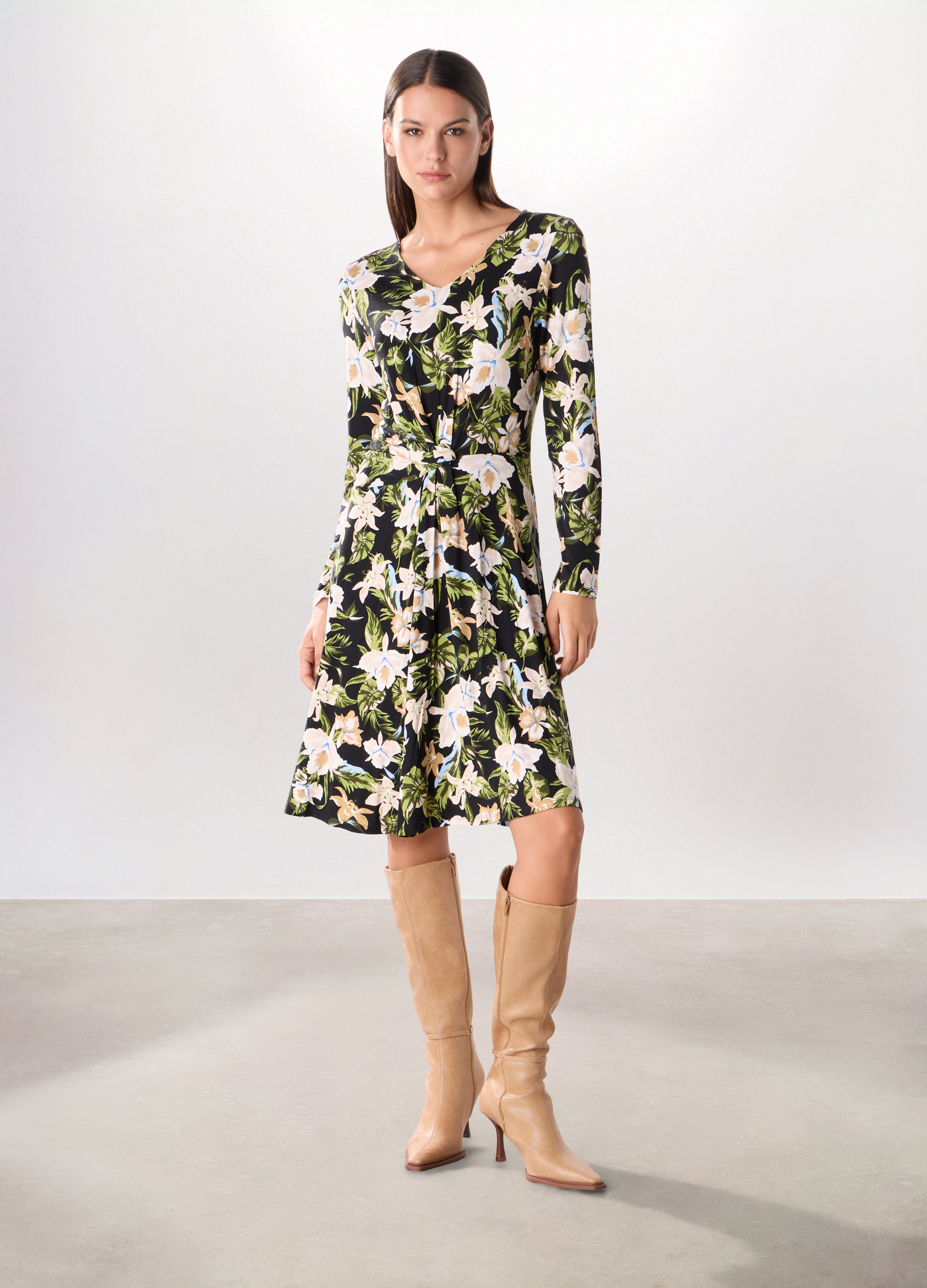 Image of Upim, Abito Corto In Jersey Stretch Donna, Nero stampa 1, Taglia: XS