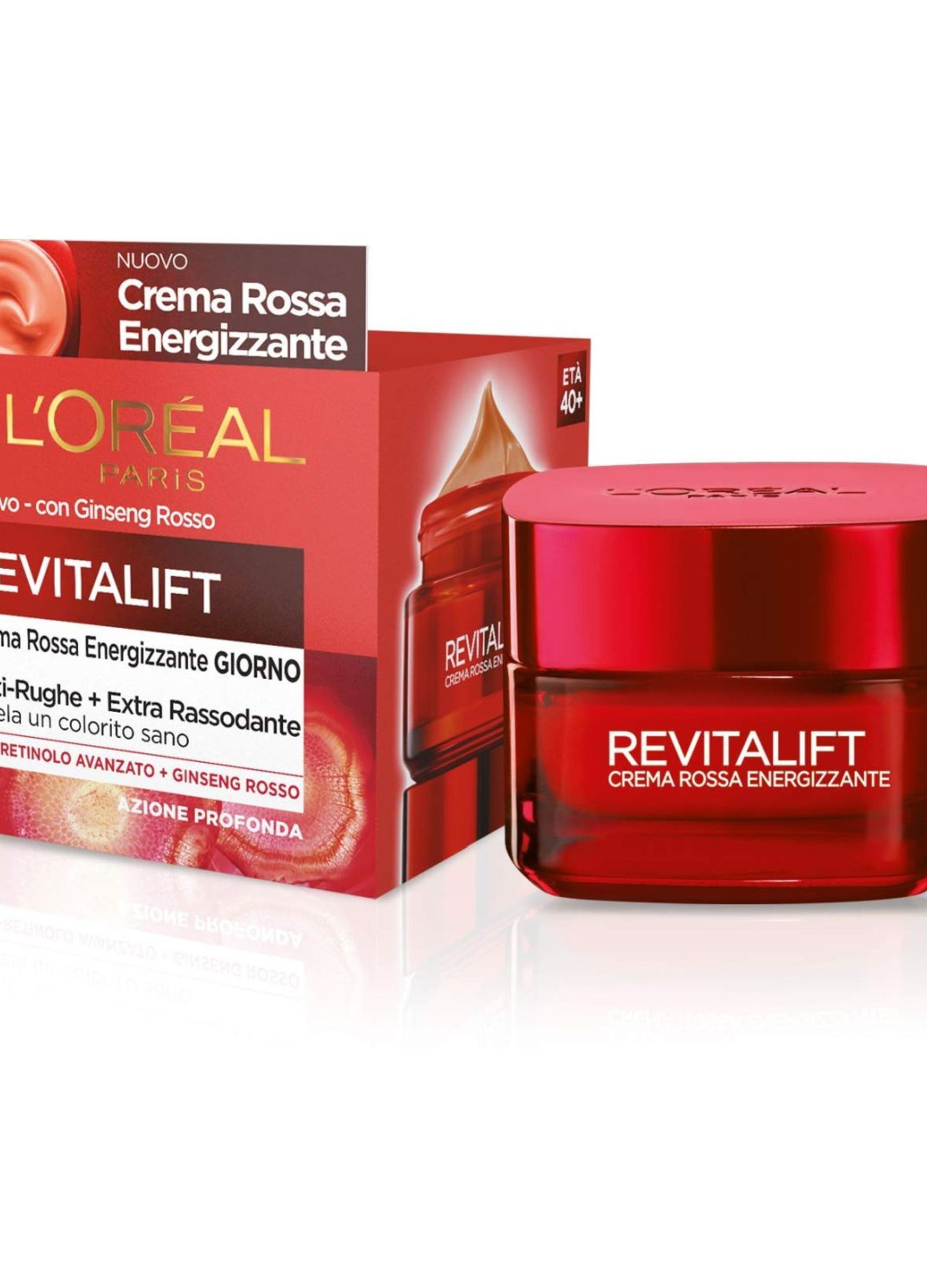 Loreal L'OREAL, L'oréal Paris Crema Viso Giorno Revitalift, Azione Energizzante Anti-rughe, Formula Extra Rassodante Arricchita Con Ginseng Rosso E Pr