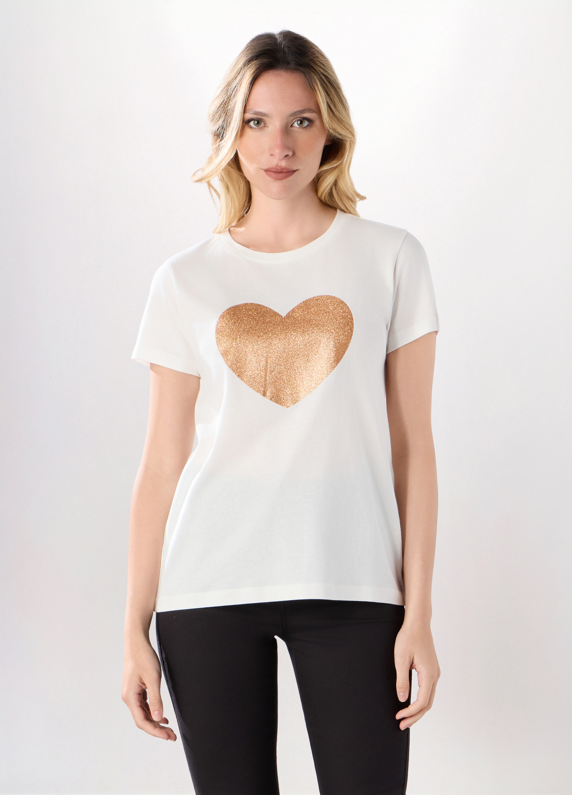 Upim , T-shirt In Jersey Di Puro Cotone Donna, Bianco, Taglia: L