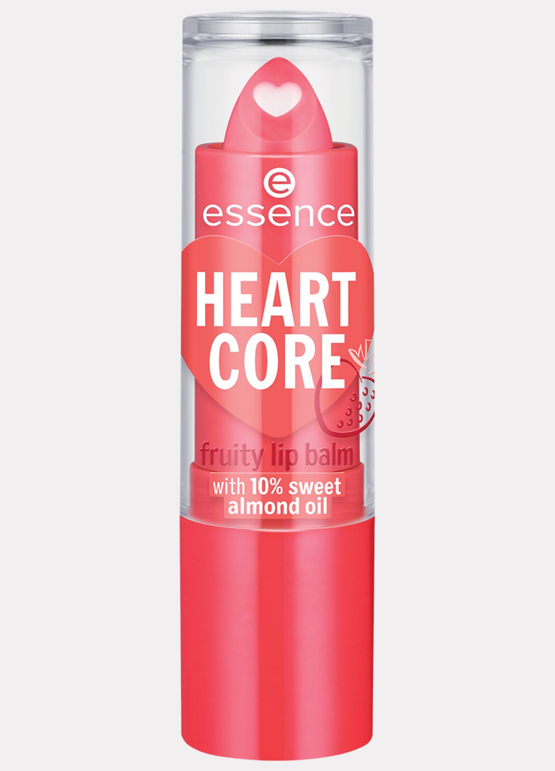 ESSENCE, Essence Heart Core Balsamo Labbra Fruttato 02, Donna, Rosso, Taglia: FASUL