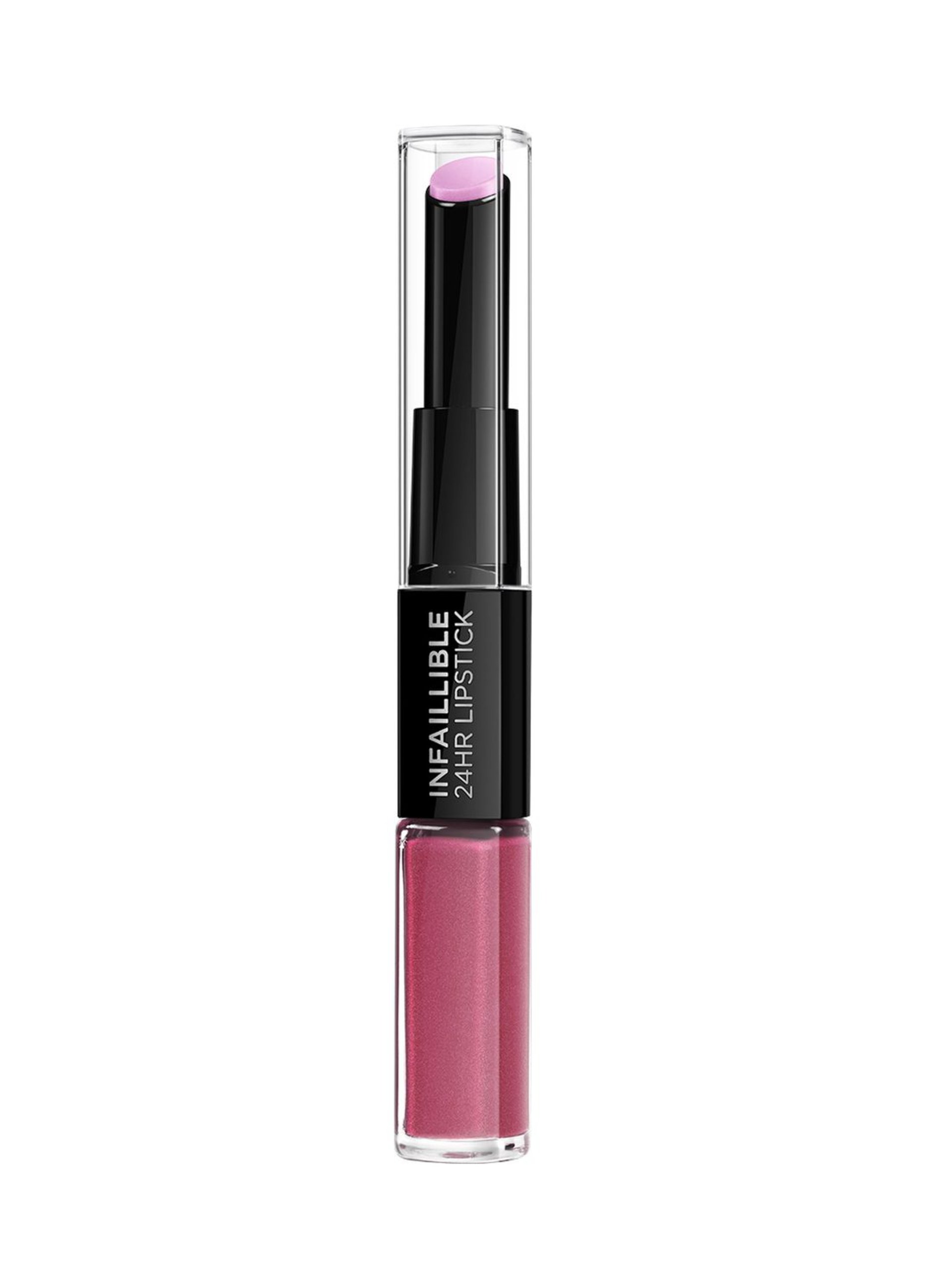 Image of L'OREAL, L'oréal Paris Rossetto Balsamo 2in1 Infaillible 2 Step 24h, Rossetto A Lunga Tenuta, Balsamo Idratante, Effetto No Transfer, 214 Raspberry For Life., Unisex, Rosa lampone, Taglia: FASUL