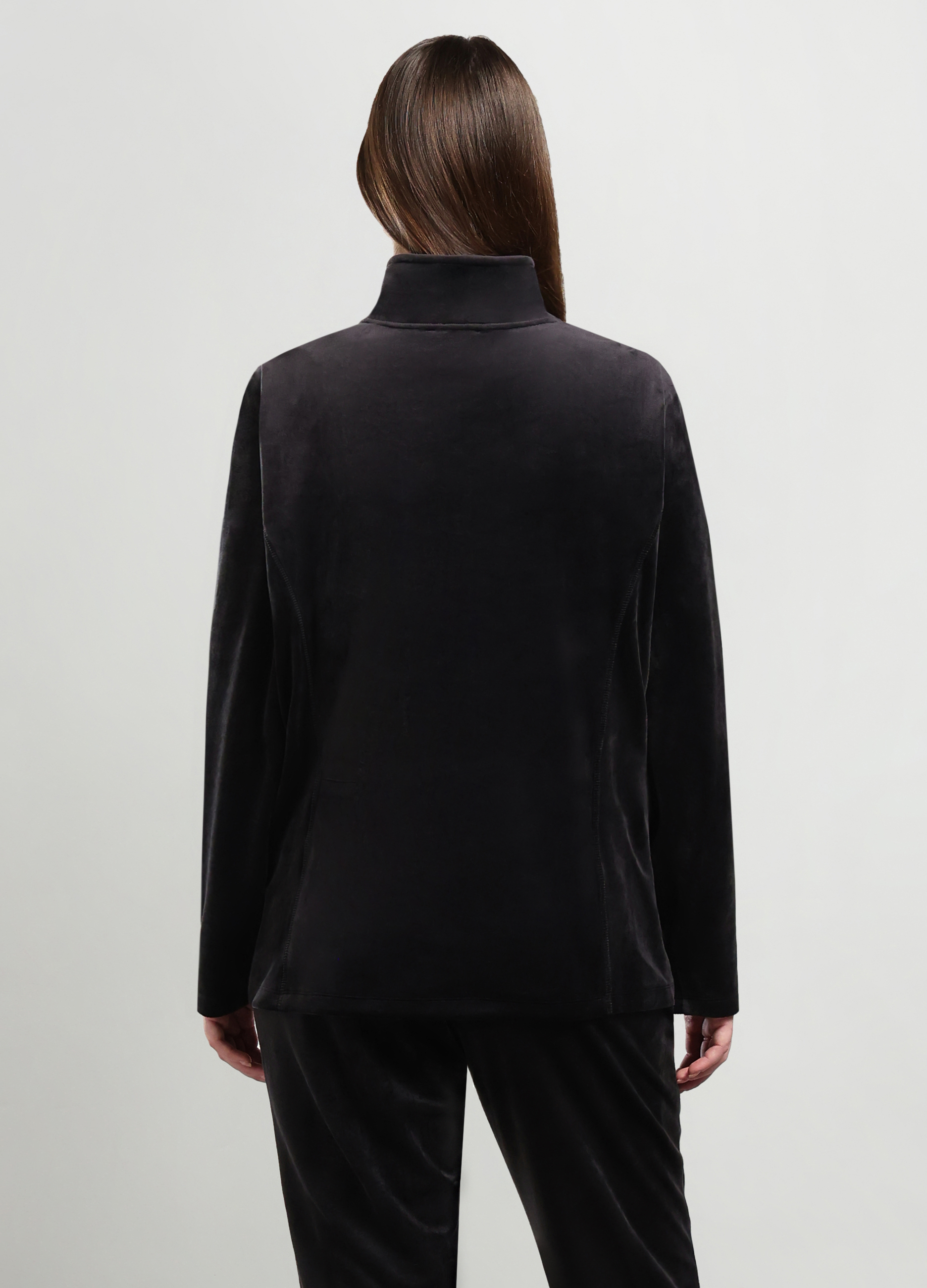 Upim, Felpa In Velluto Donna Curvy, Nero, Taglia: Xxl-image