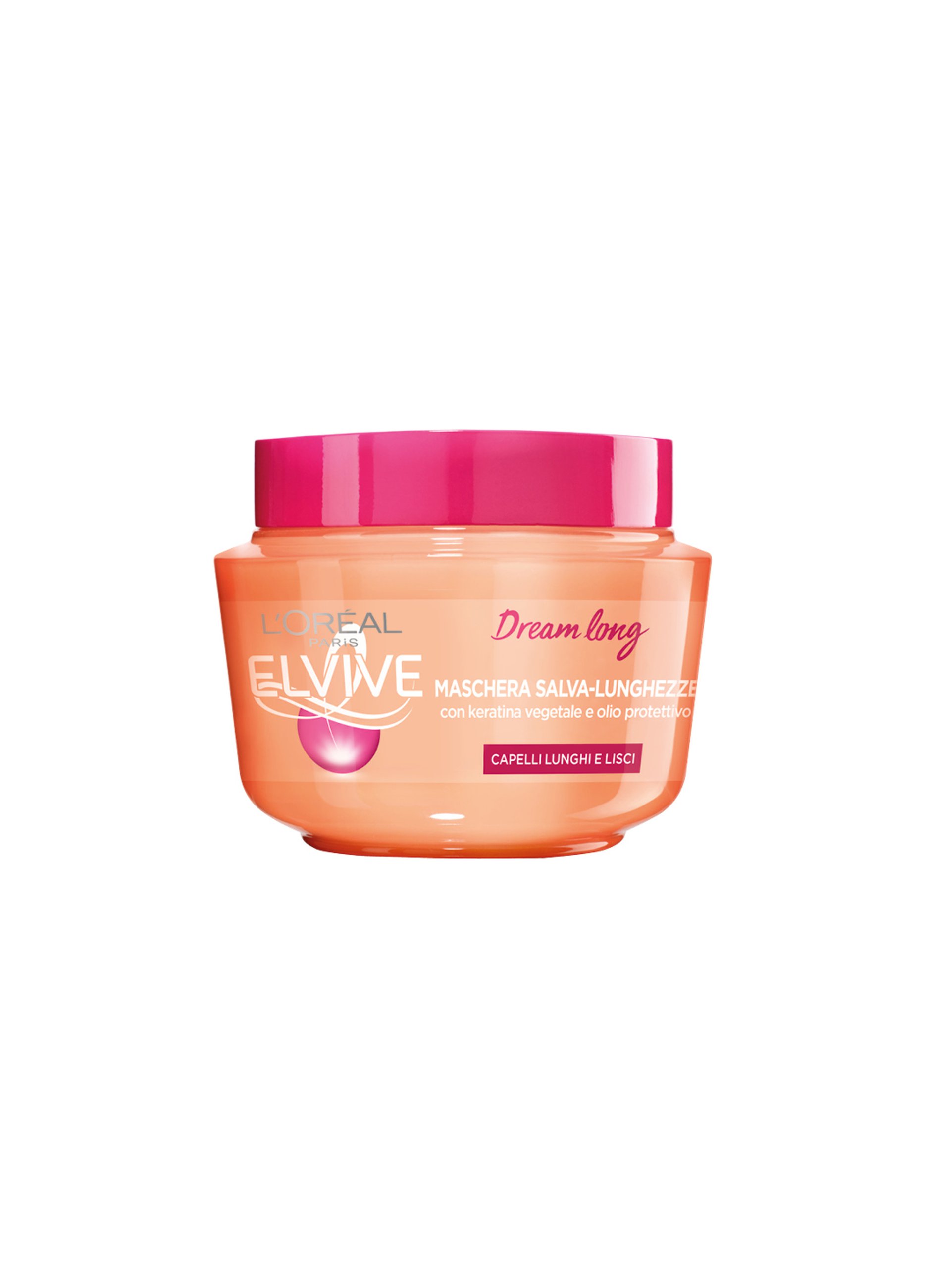 Image of ELVIVE, L'oréal Paris Elvive Dream Long Maschera Capelli, Effetto Salva-lunghezza, Per Capelli Lunghi E Danneggiati, 300 Ml., Donna, Bianco, Taglia: FASUL