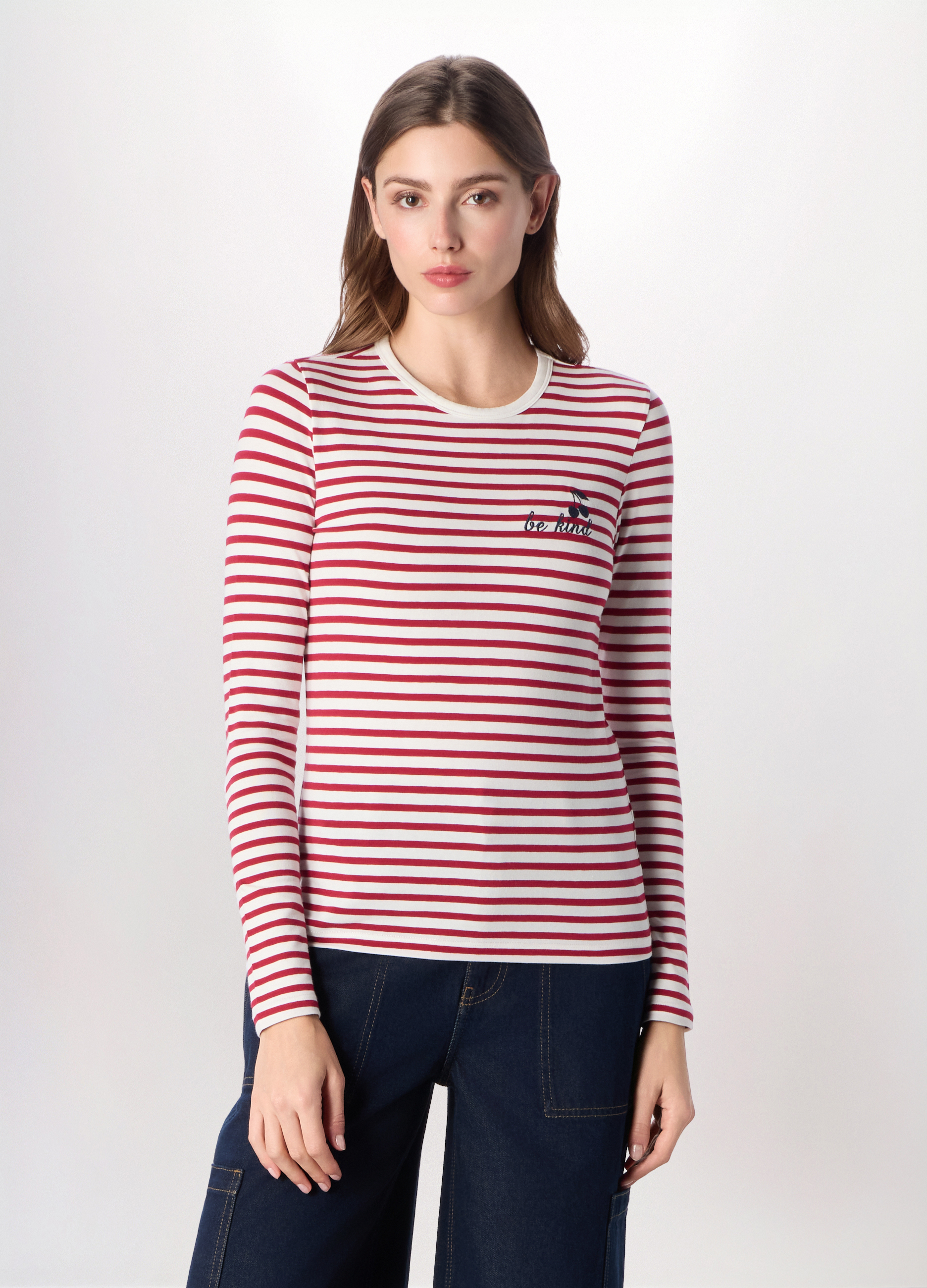 Upim , T-shirt In Jersey Di Cotone Stretch Donna, Rosso aragosta, Taglia: S