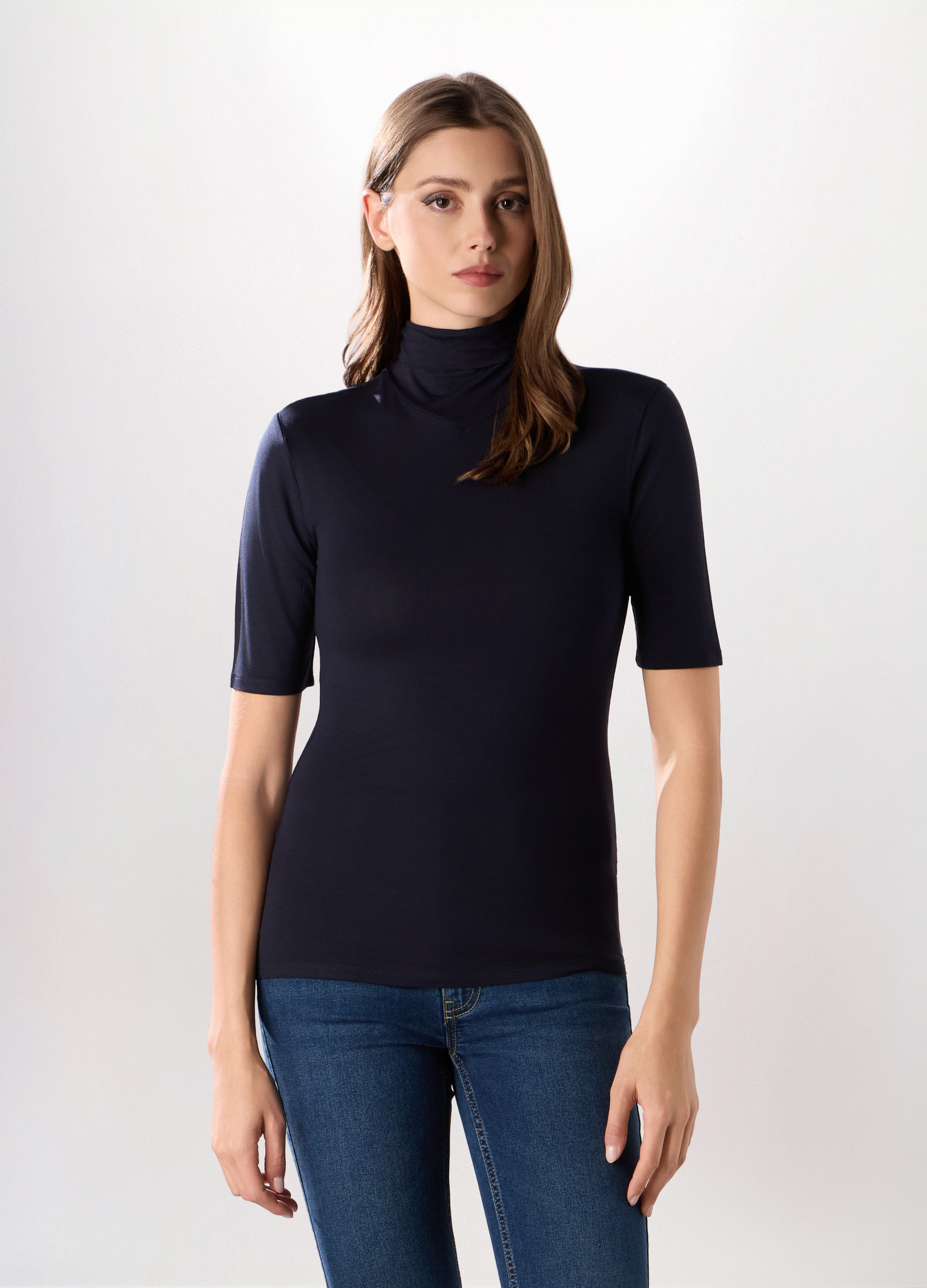 Upim , Lupetto In Viscosa Stretch Donna, Blu scuro, Taglia: XL