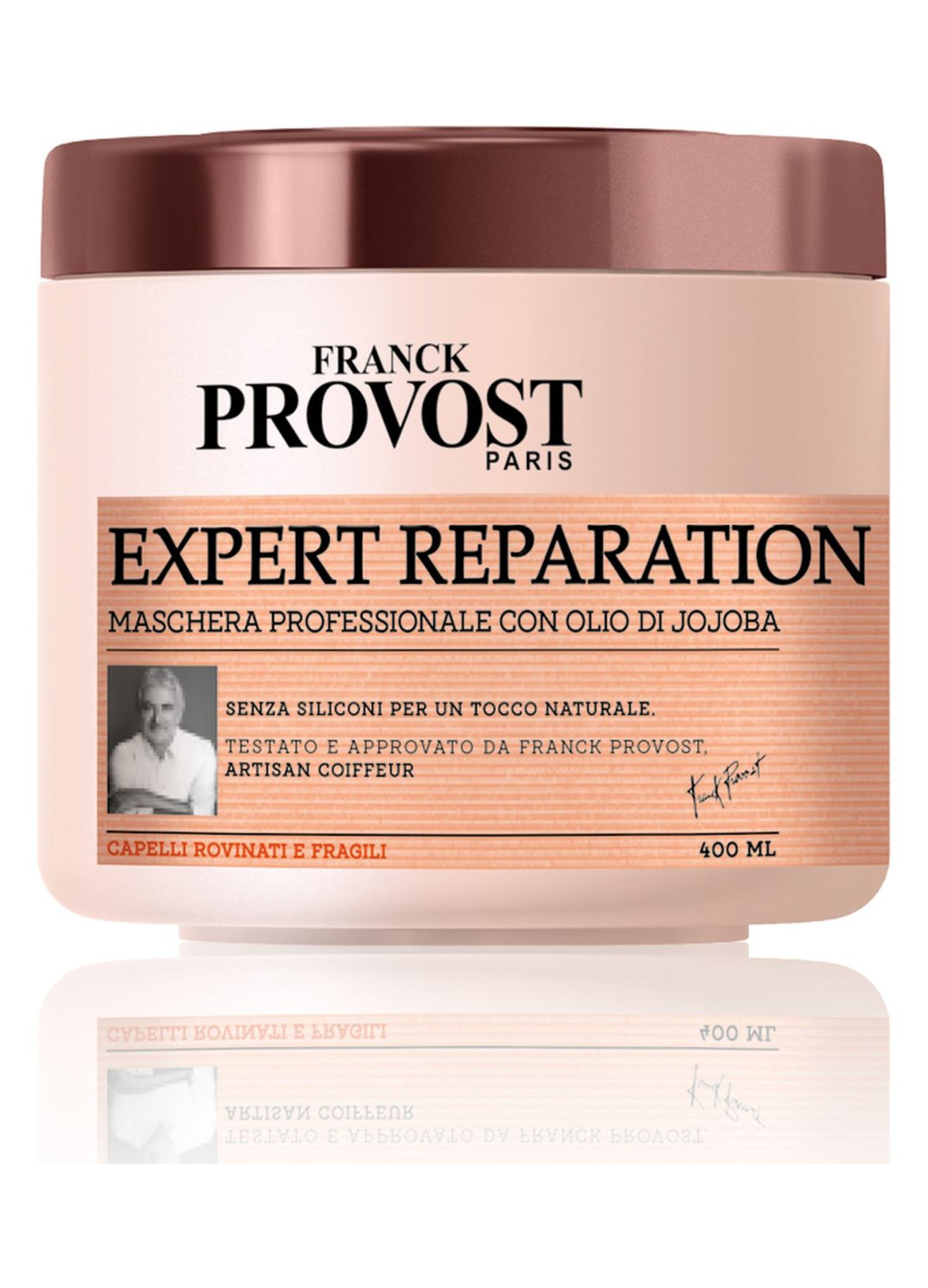 PROVOST, Franck Provost Maschera Professionale Expert Reparation, Maschera Con Olio Di Jojoba Per Capelli Rinforzati E Riparati, , 400 Ml., Donna, Bia