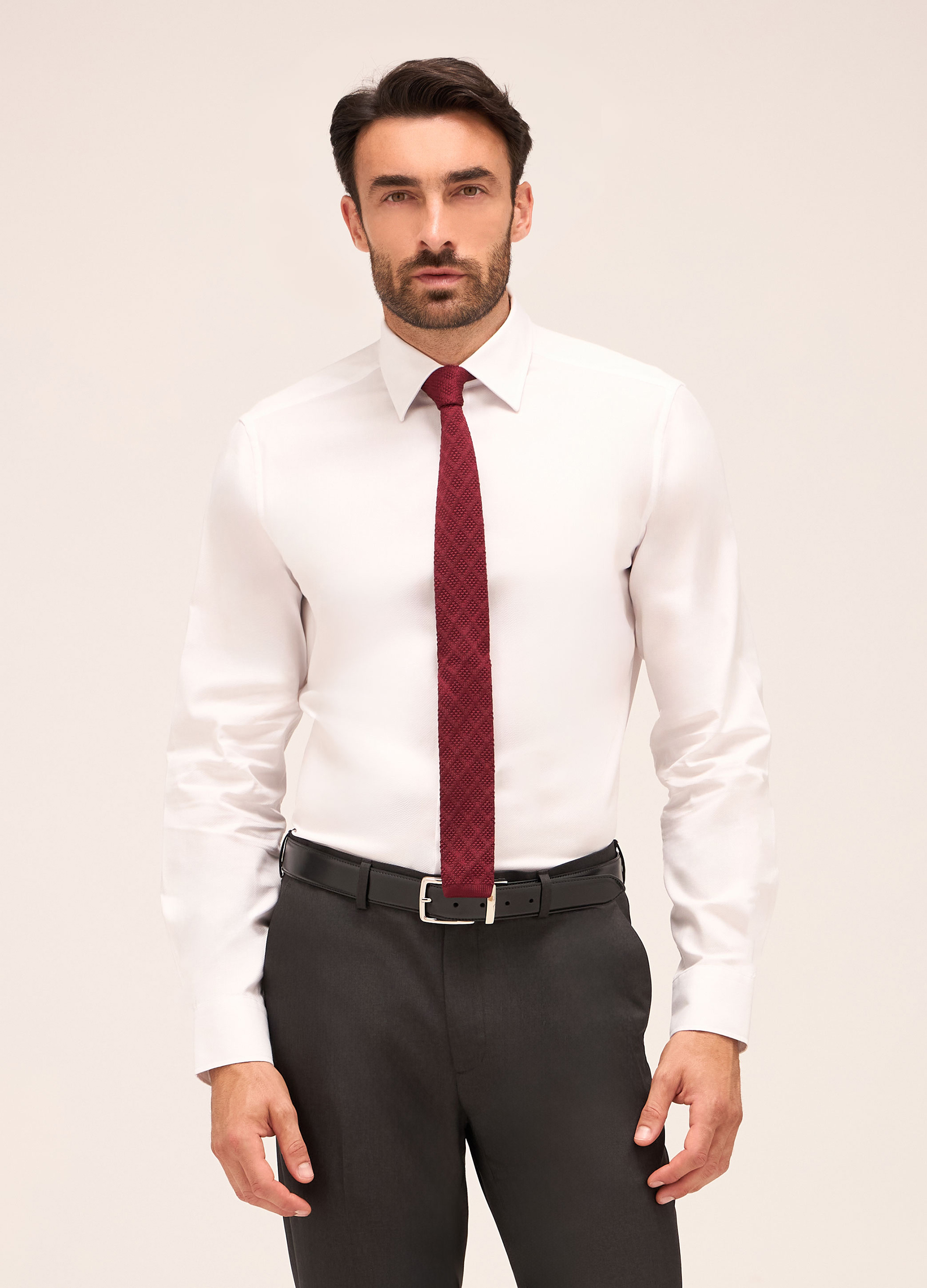 Upim , Camicia Slim Fit Colletto Italiano In Cotone Uomo, Bianco gesso, Taglia: 40