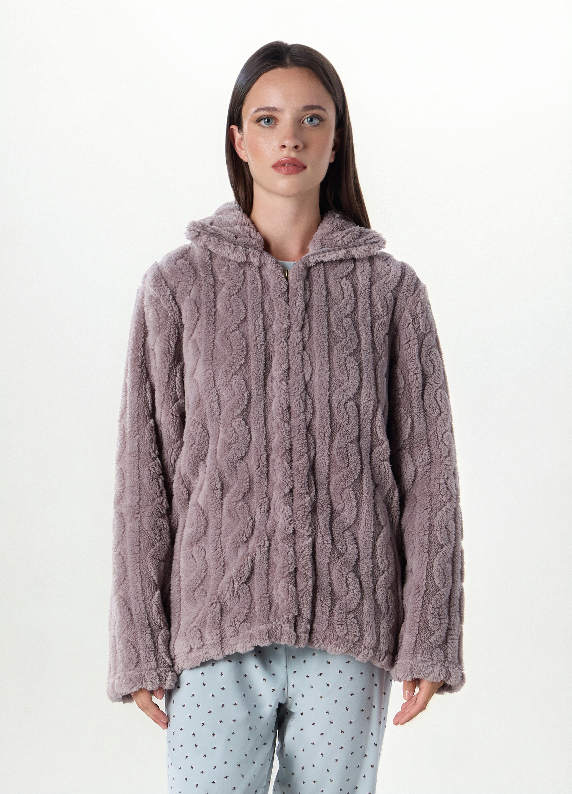 Upim , Top Pigiama In Fake Fur A Collo Alto Donna, Viola malva, Taglia: XXL