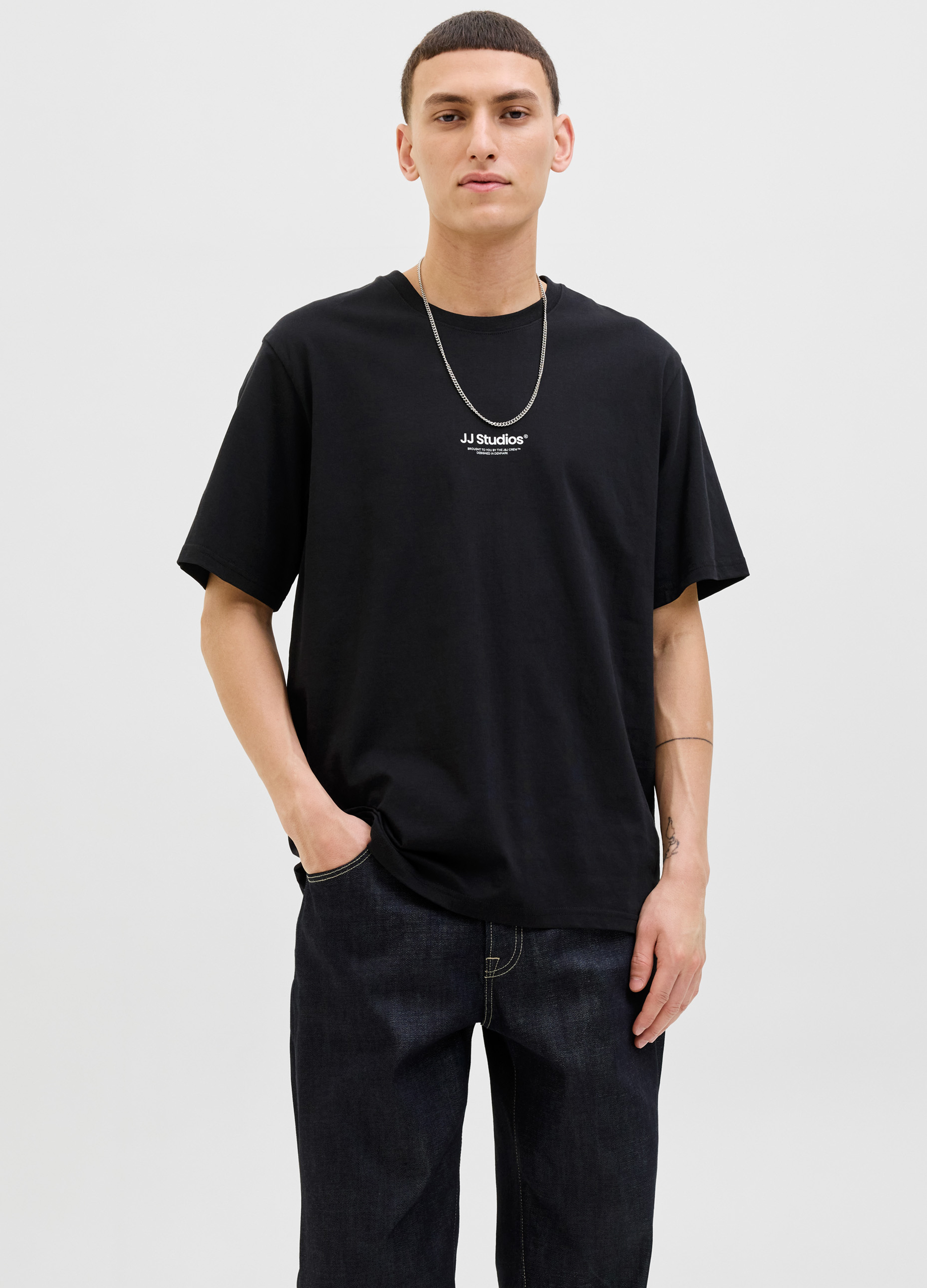 Upim, T-Shirt In Cotone Oversize Uomo, Unisex, Nero, Taglia: M-image