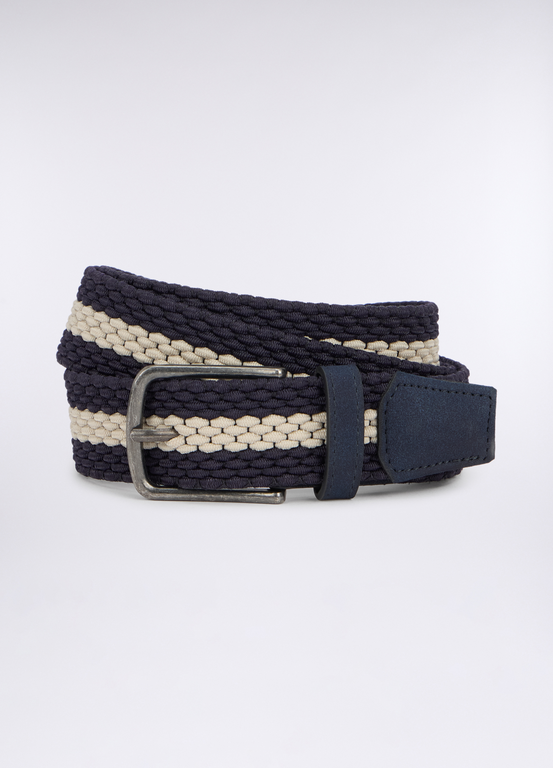 Upim Uomo Bianco/Blu Cintura Intrecciata Taglia: 90-95 Cm