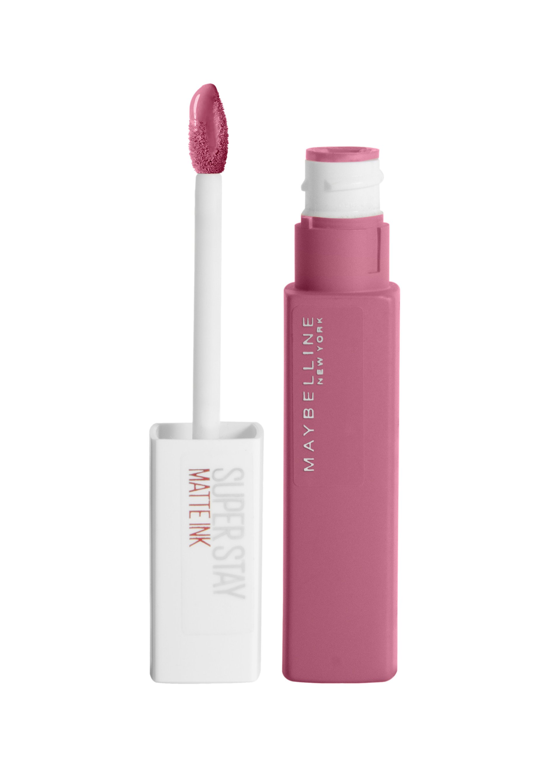 MAYBELLINE, Maybelline New York Tinta Labbra Superstay Matte Ink, Rossetto Matte Liquido A Lunga Tenuta, Inspirer (125), 5 Ml., Donna, Rosa ciclamino,