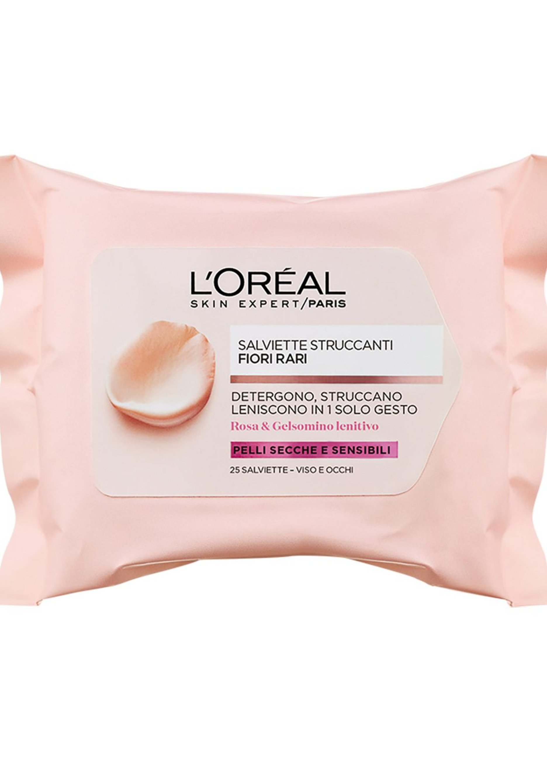 Loreal L'OREAL, L'oréal Paris Salviette Struccanti Fiori Rari, Strucca E Idrata La Pelle, Per Pelli Secche E Sensibili., Donna, Bianco, Taglia: FASUL