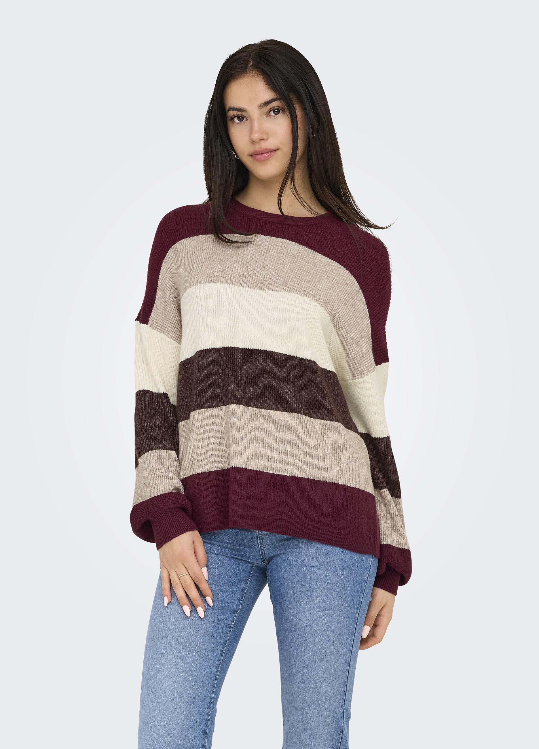 Upim , Pullover Con Spalle Cadenti, Unisex, Bianco/Rosso, Taglia: XS