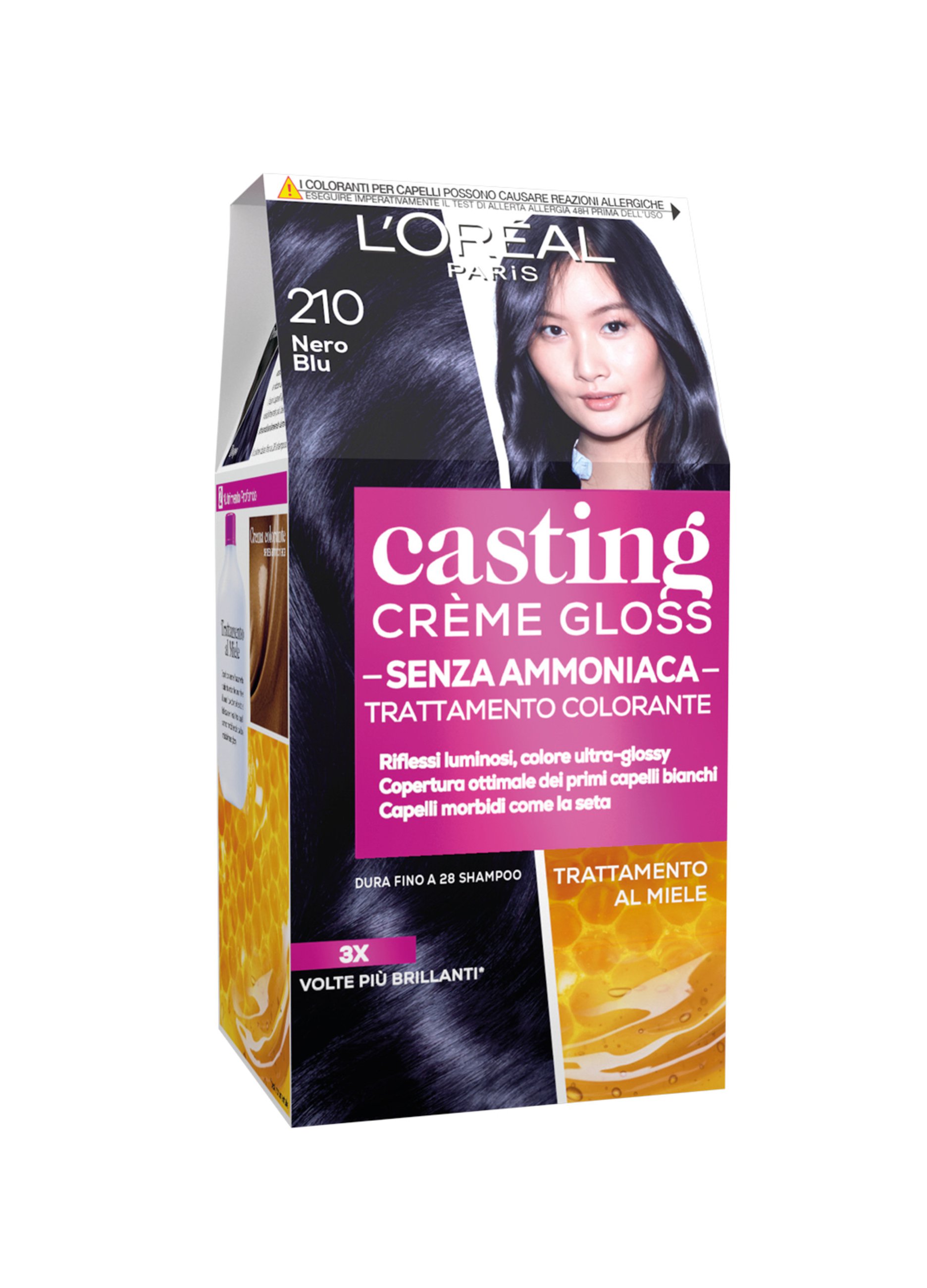 Image of CASTING, L'oréal Paris Tinta Capelli Casting Creme Gloss, Tinta Capelli Senza Ammoniaca Per Una Fragranza Piacevole, 210 Nero Blu., Donna, 210 Nero Blu, Taglia: FASUL
