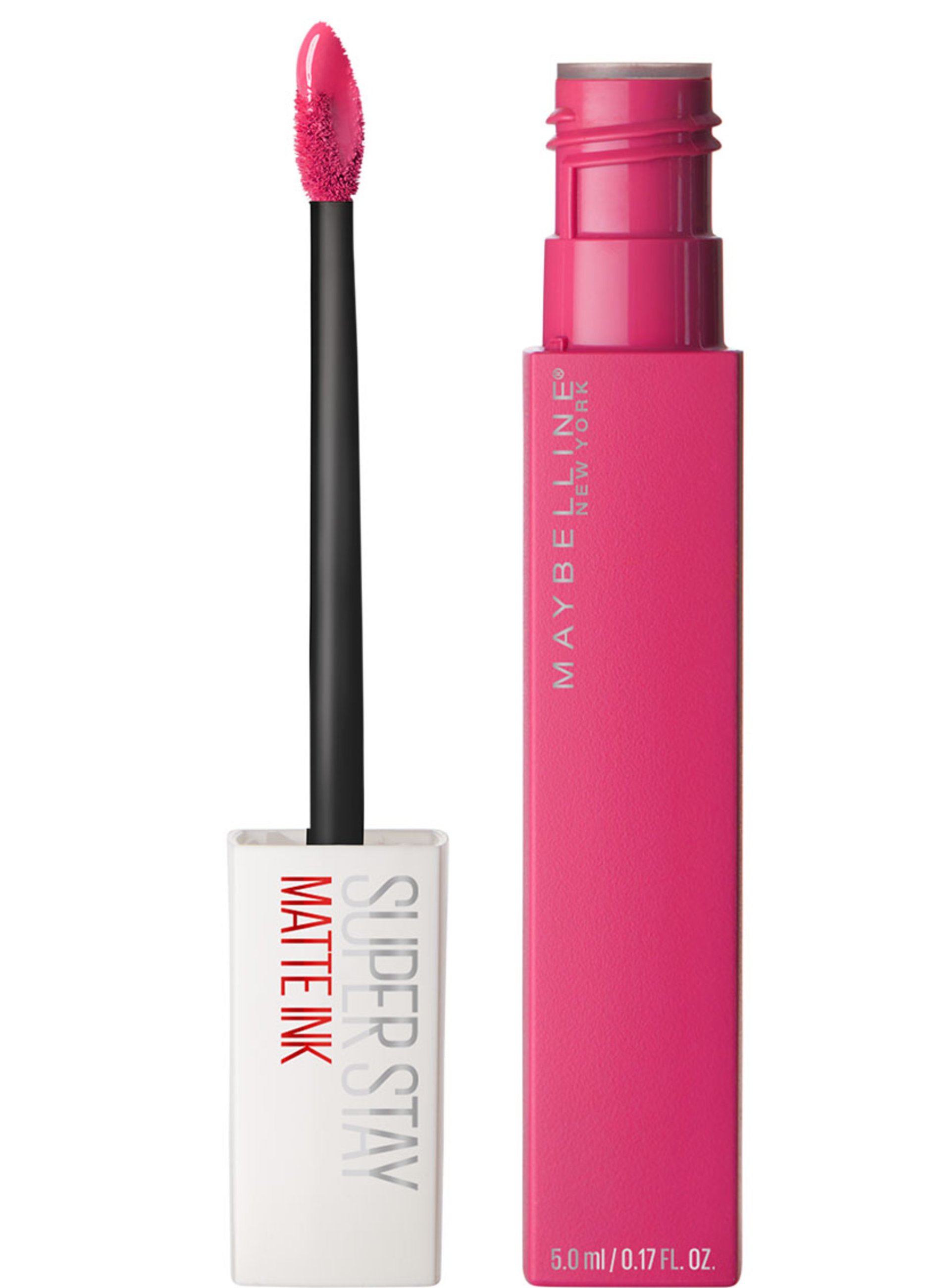 Maybelline , New York Tinta Labbra Superstay Matte Ink, Rossetto Matte Liquido A Lunga Tenuta, Romantic (30), 5 Ml., Donna, Rosa fuxia, Taglia: FASUL