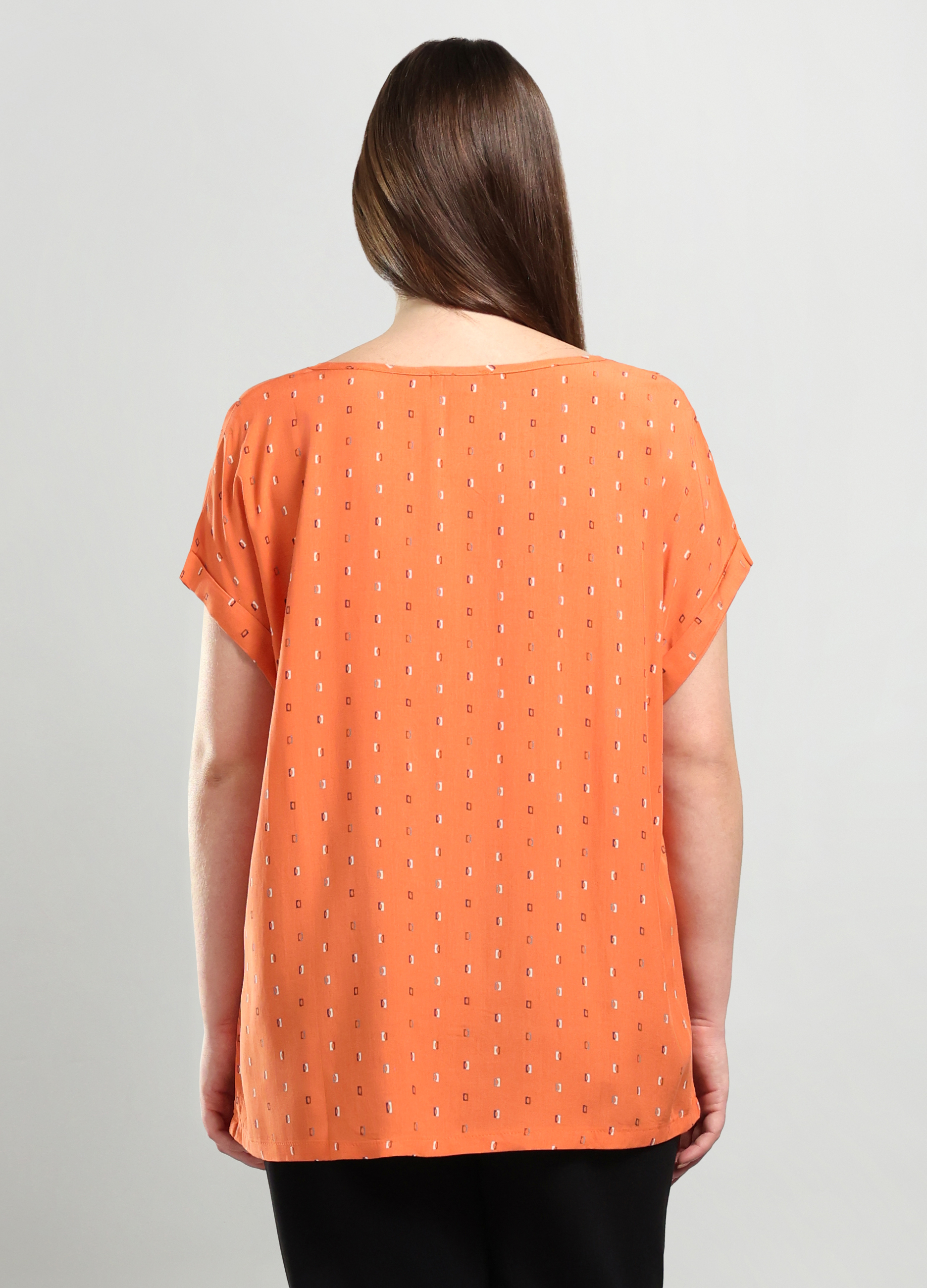 Upim, Blusa In Pura Viscosa Donna Curvy, Arancione, Taglia: M-image