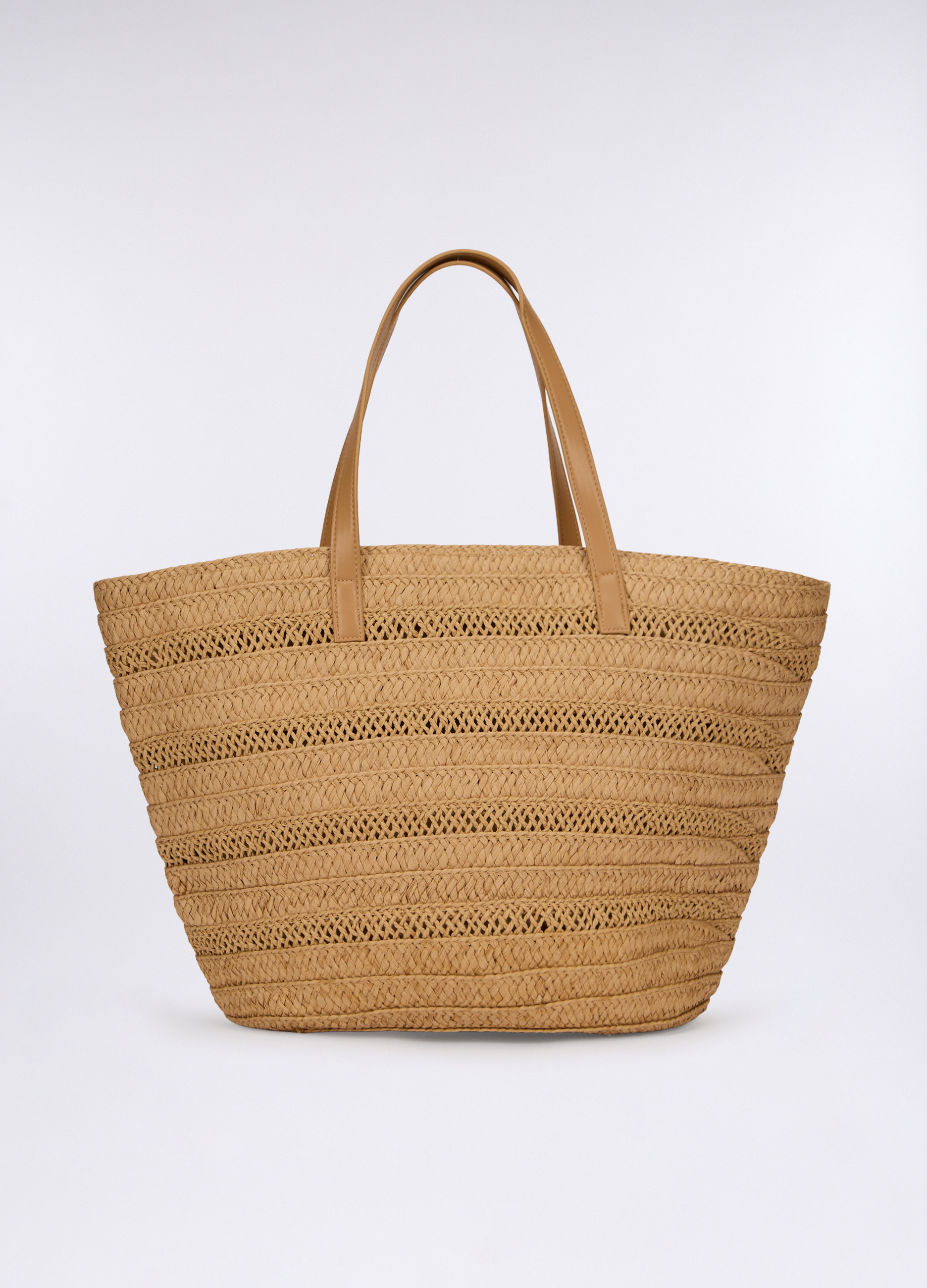 Upim, Borsa In Paglia Operata Donna, Beige scuro, Taglia: ONE SIZE