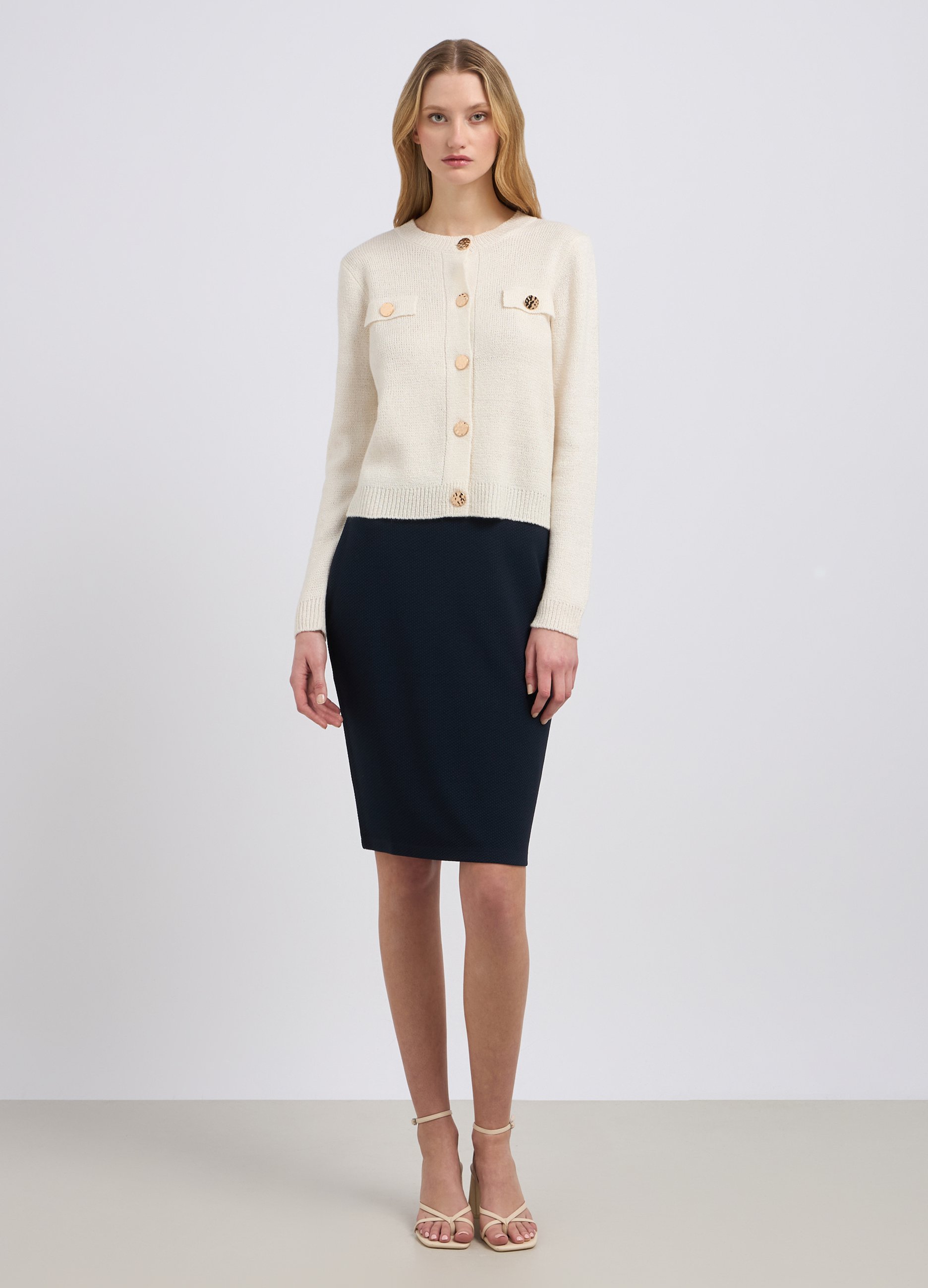 Image of Upim, Gonna Tubino In Tessuto Stretch Donna, Blu navy, Taglia: L