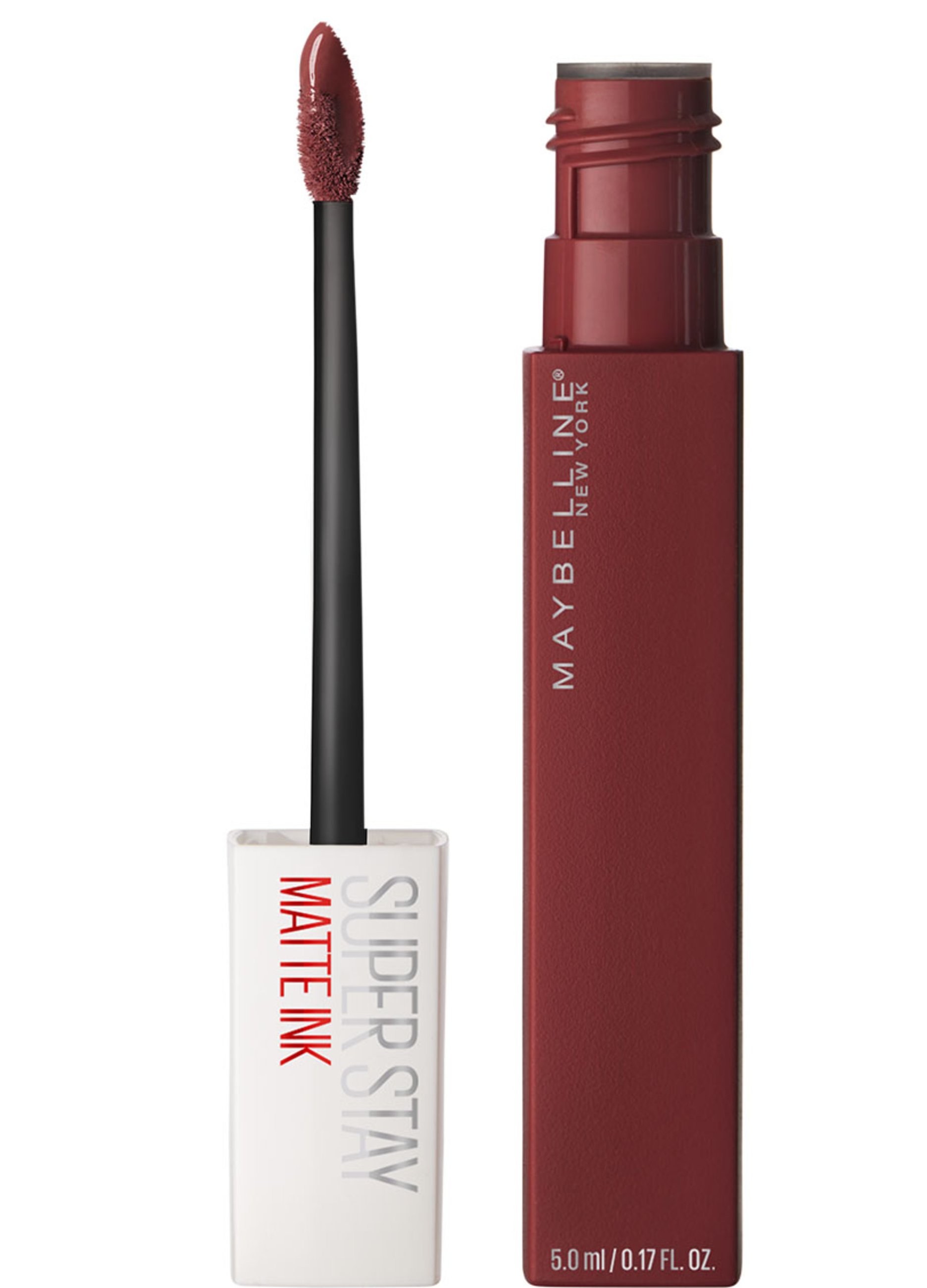 Maybelline , New York Tinta Labbra Superstay Matte Ink, Rossetto Matte Liquido A Lunga Tenuta, Pioneer (20), 5 Ml., Donna, Rosso scuro, Taglia: FASUL