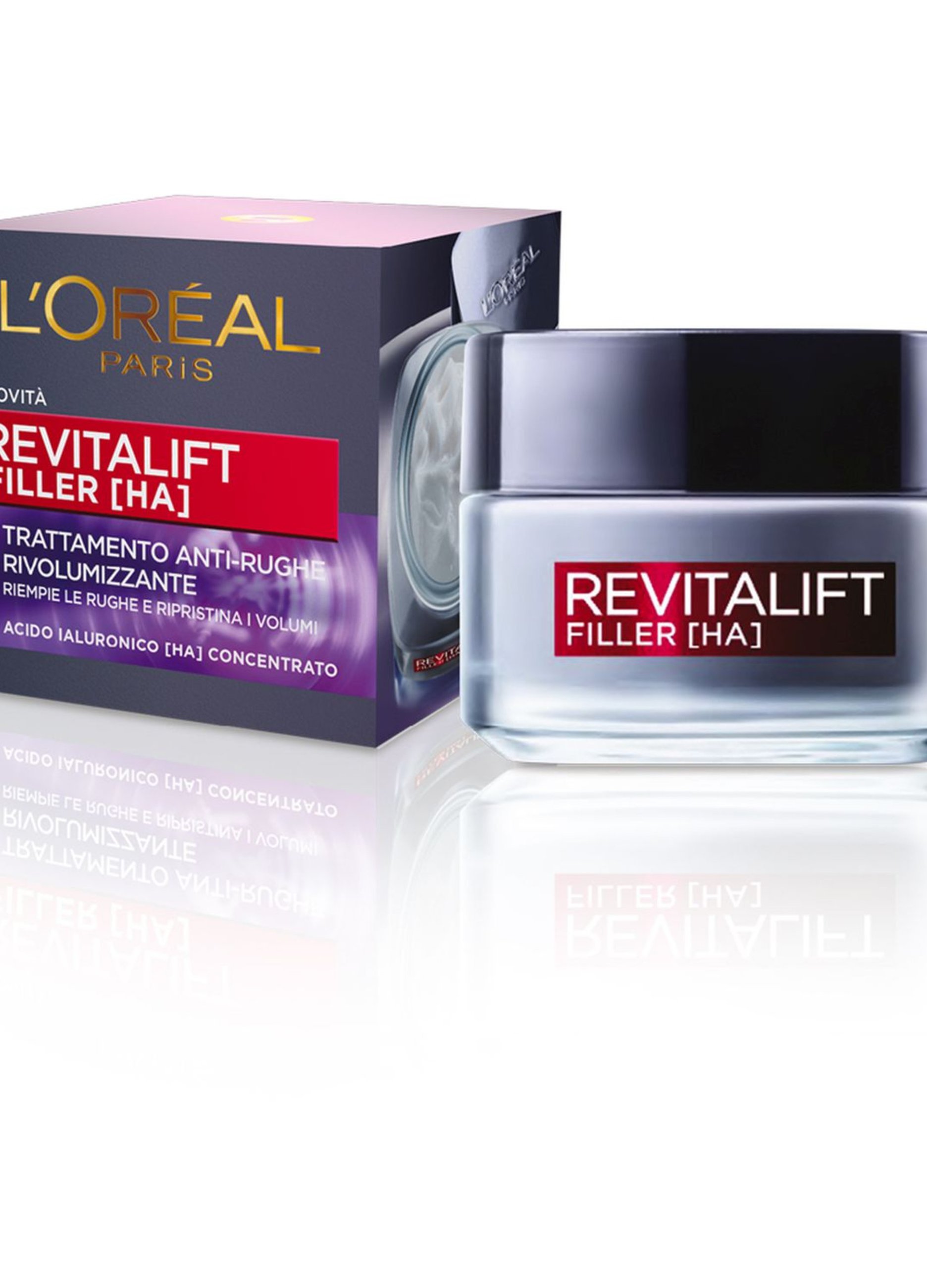 Loreal Donna Bianco L'oreal, L'oréal Paris Crema Viso Giorno Revitalift Filler, Azione Antirughe Rivolumizzante Con Acido Ialuronico Concentrato, 50 Ml., Taglia: Fasul - Immagine 1