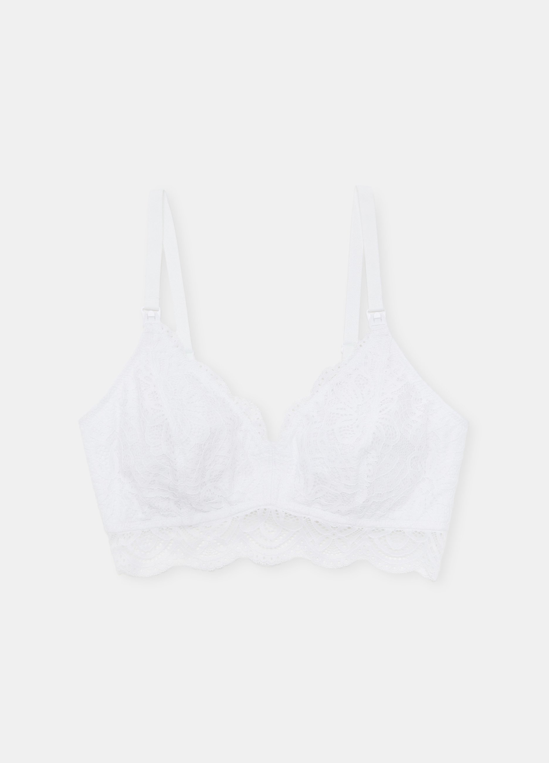 Image of UPIM HB, Reggiseno In Pizzo Di Cotone Stretch Per Allattamento, Donna, Bianco, Taglia: 4D