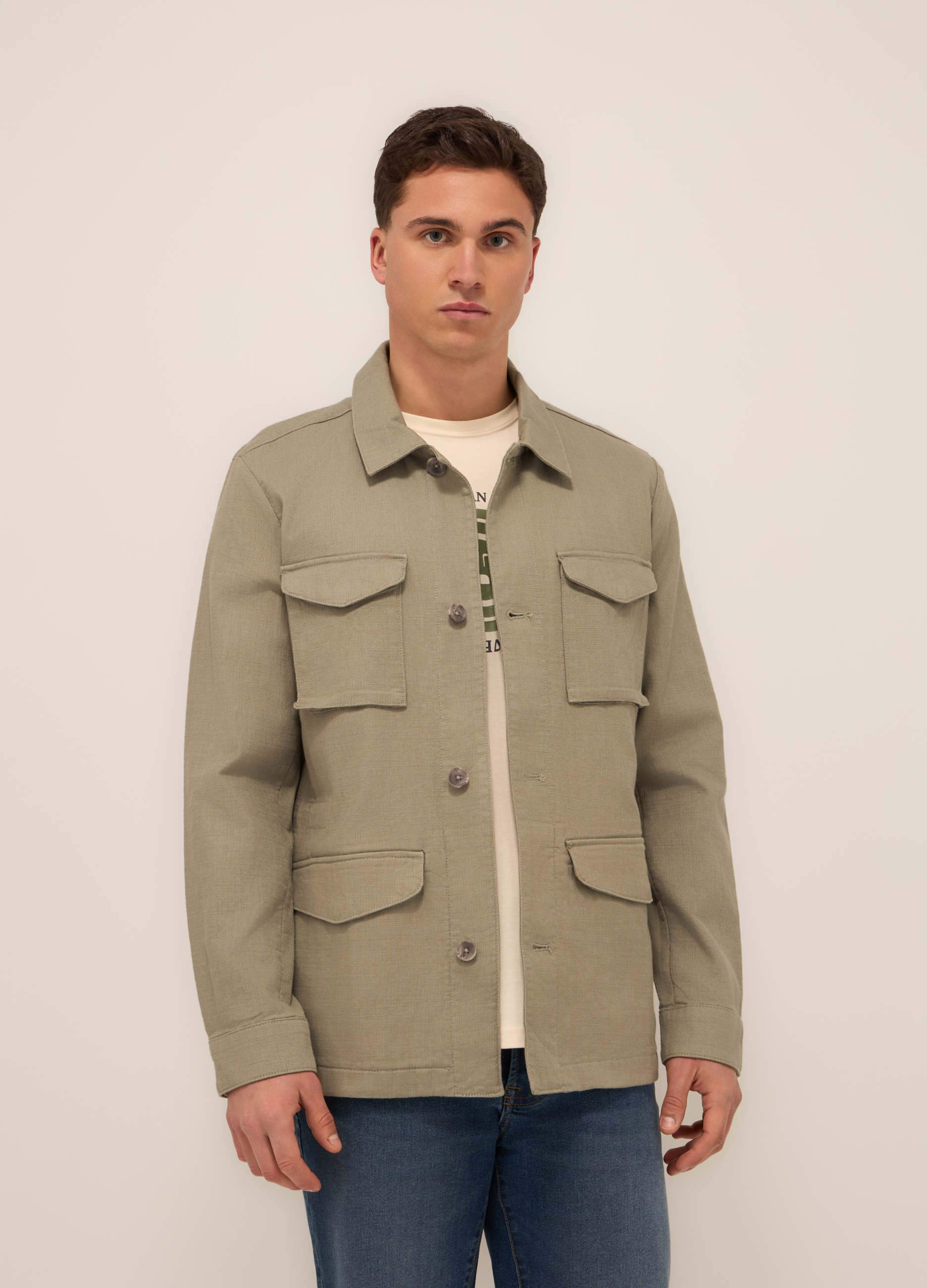 UPIM HB, Field Jacket In Tela Di Cotone Uomo, Verde militare, Taglia: XXL