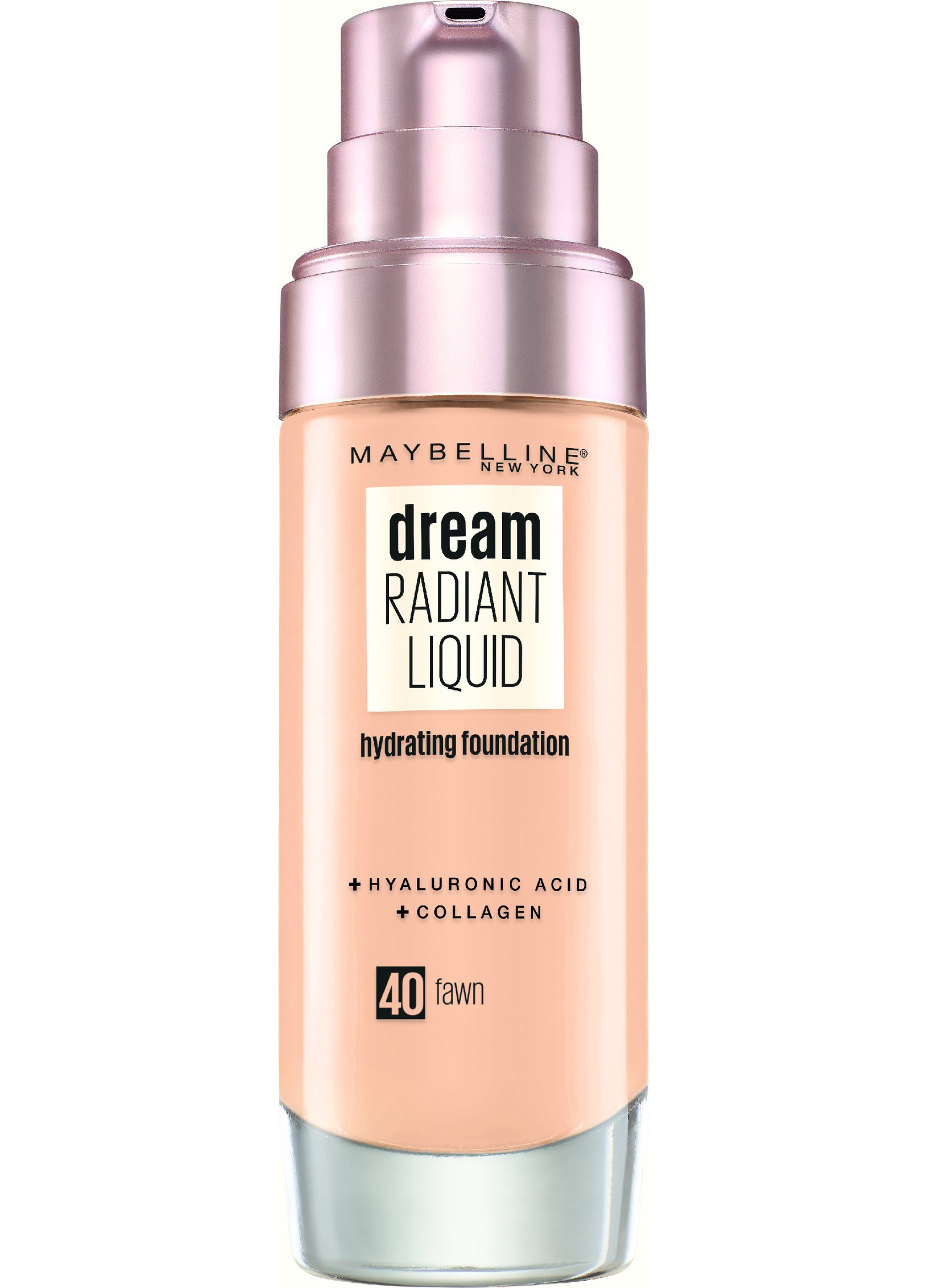 Maybelline , New York Fondotinta Dream Satin Liquid, Look Naturale, Effetto Satinato, Fawn, 30 Ml., Donna, 40 Fawn, Taglia: FASUL