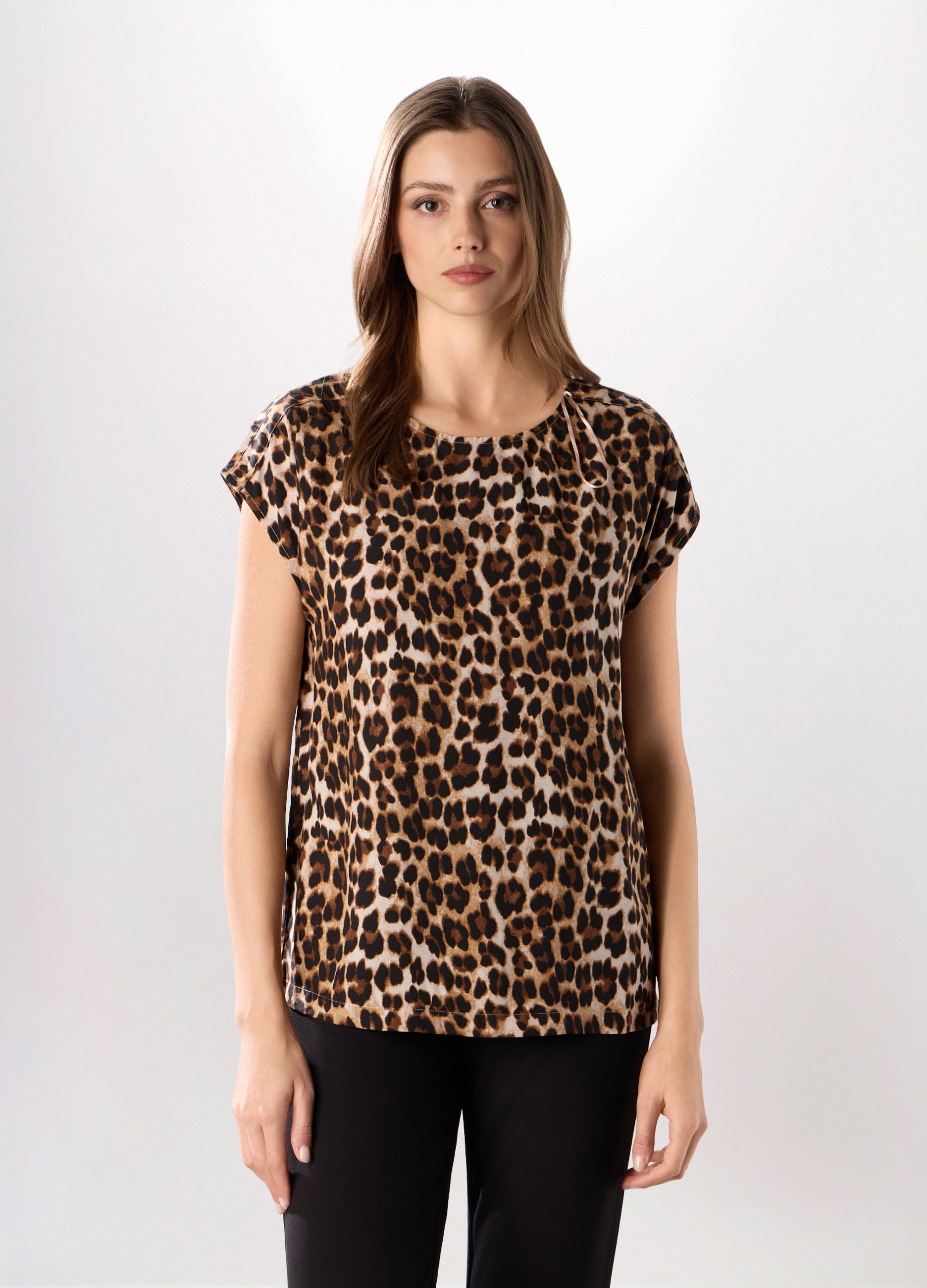 Image of Upim, Blusa Animalier A Maniche Corte Donna, Animalier, Taglia: L