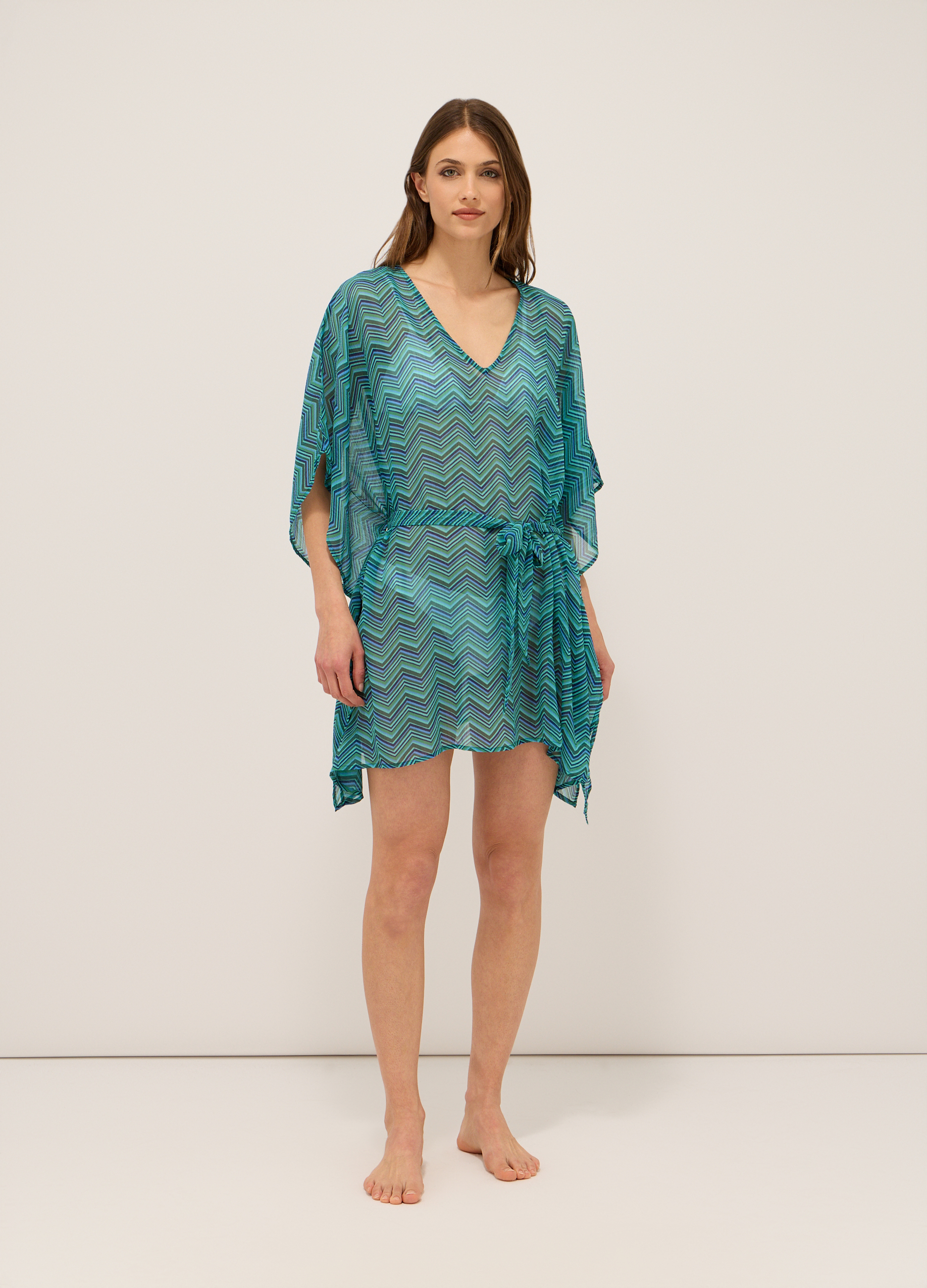Image of Upim, Copricostume In Chiffon Donna, Verde acqua, Taglia: L/XL
