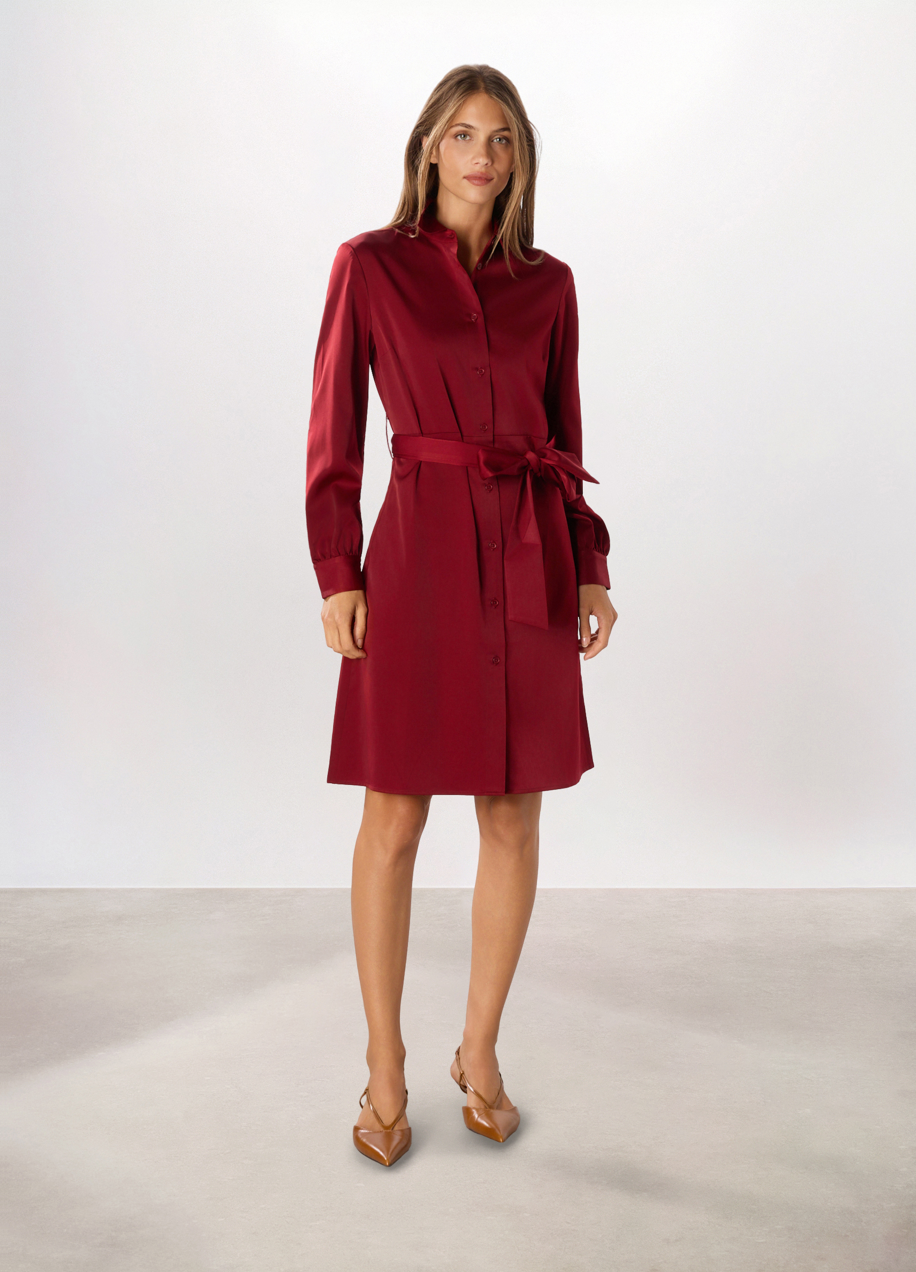 Upim , Abito Corto In Raso Donna, Rosso scuro, Taglia: M