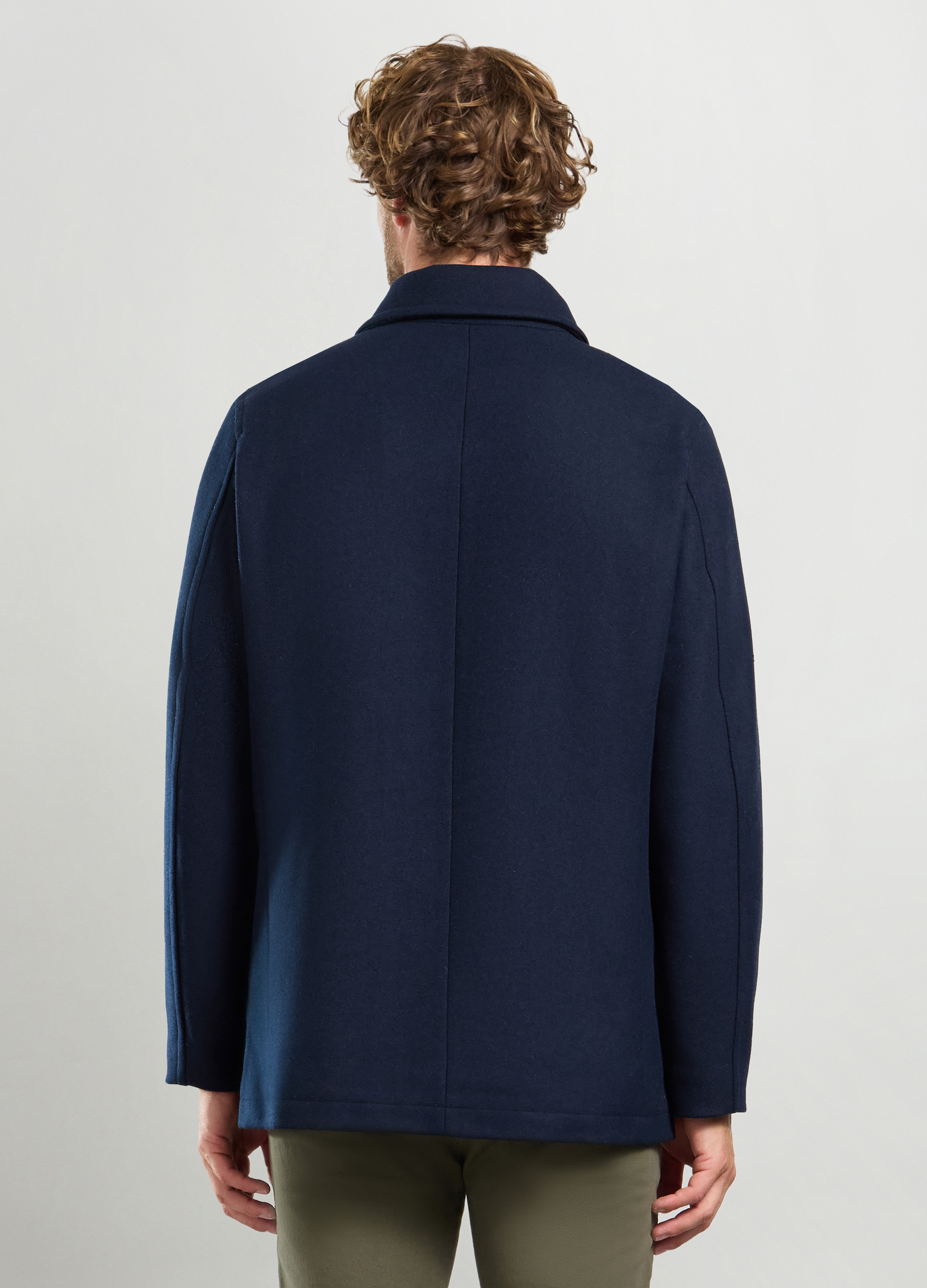 Upim, Giaccone Doppiopetto In Misto Lana Uomo, Blu Indigo, Taglia: S-image