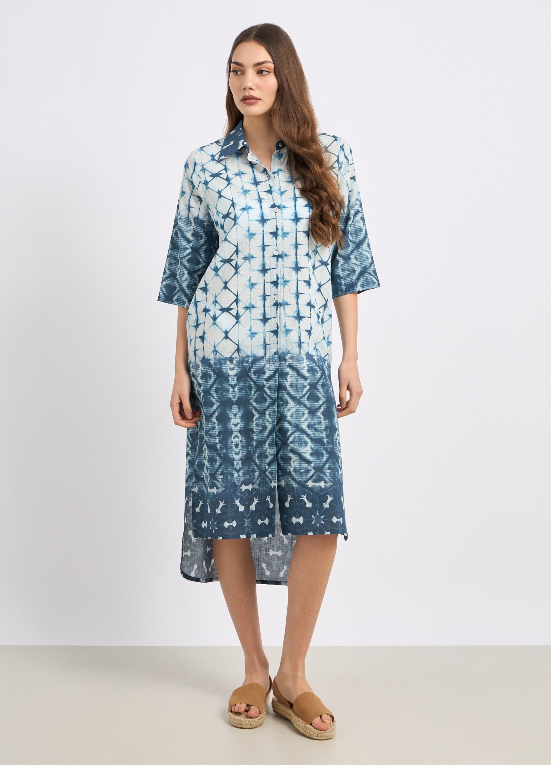 Image of Upim, Copricostume In Puro Cotone Donna, Blu Bluette, Taglia: S/M