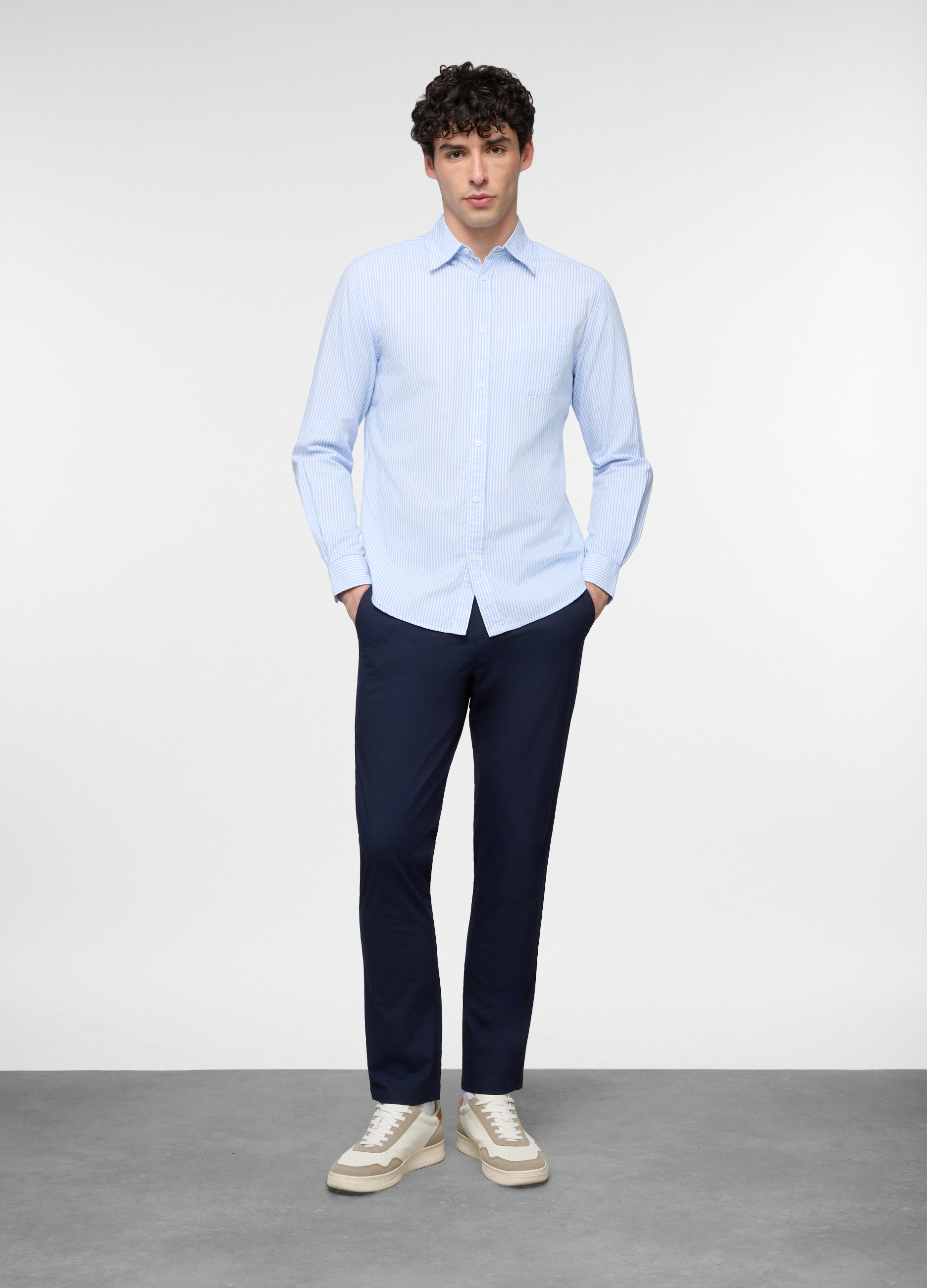 UPIM HB , Pantalone Chino Slim Fit Di Cotone Stretch Uomo, Blu scuro, Taglia: 46