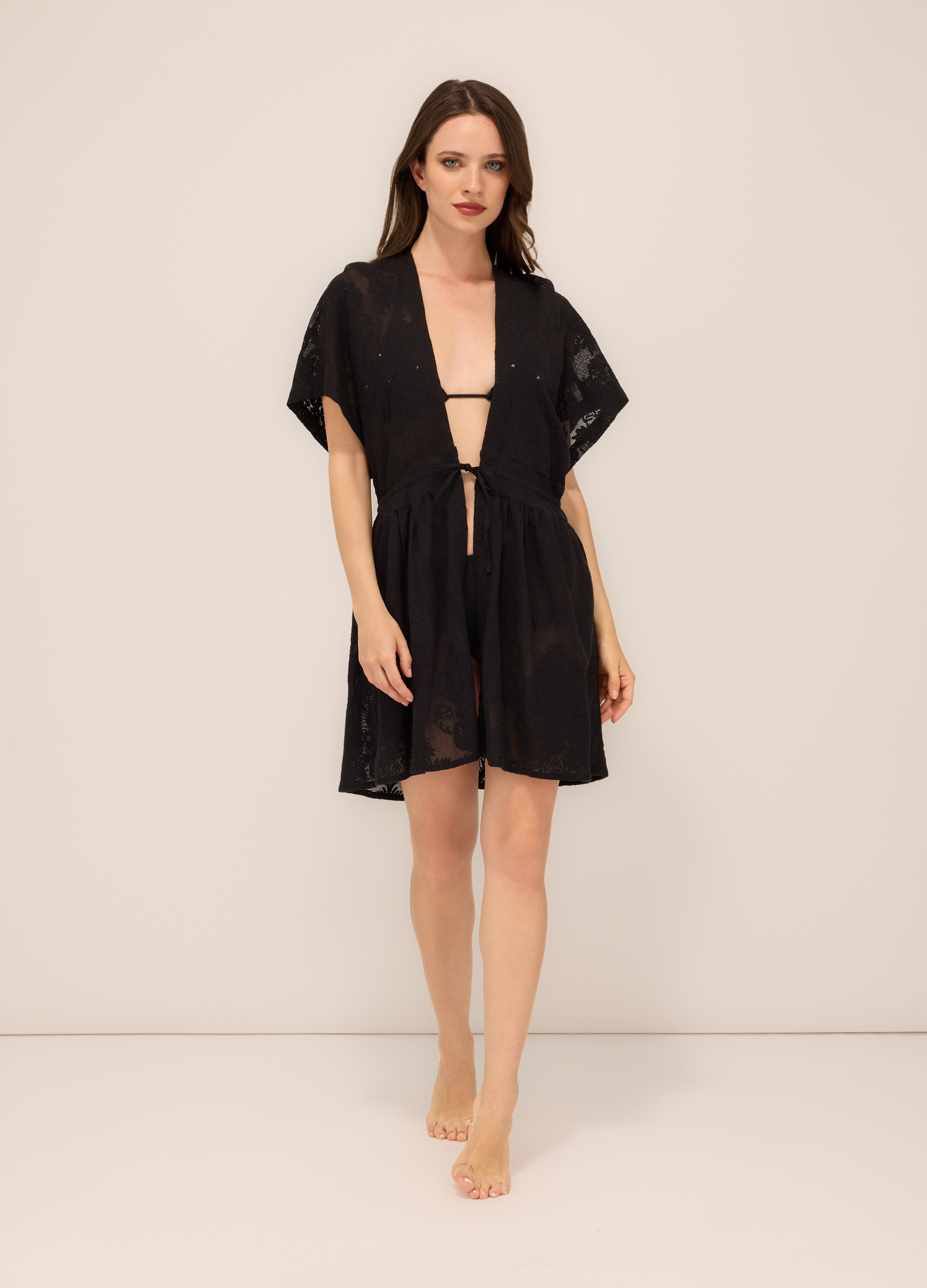 Image of Upim, Copricostume Lavorato Donna, Nero, Taglia: S/M