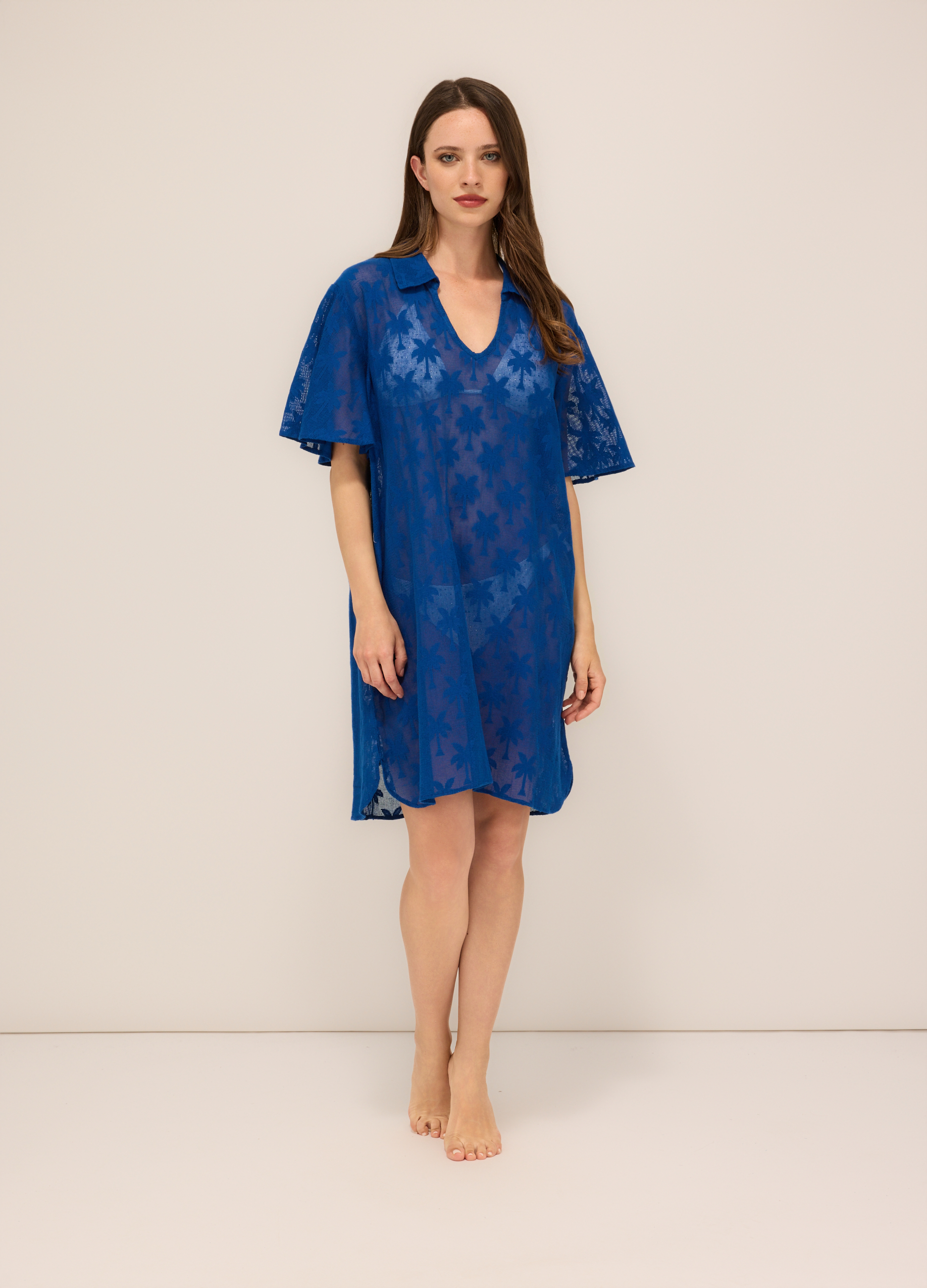Image of Upim, Copricostume Lavorato Donna, Blu oceano, Taglia: S