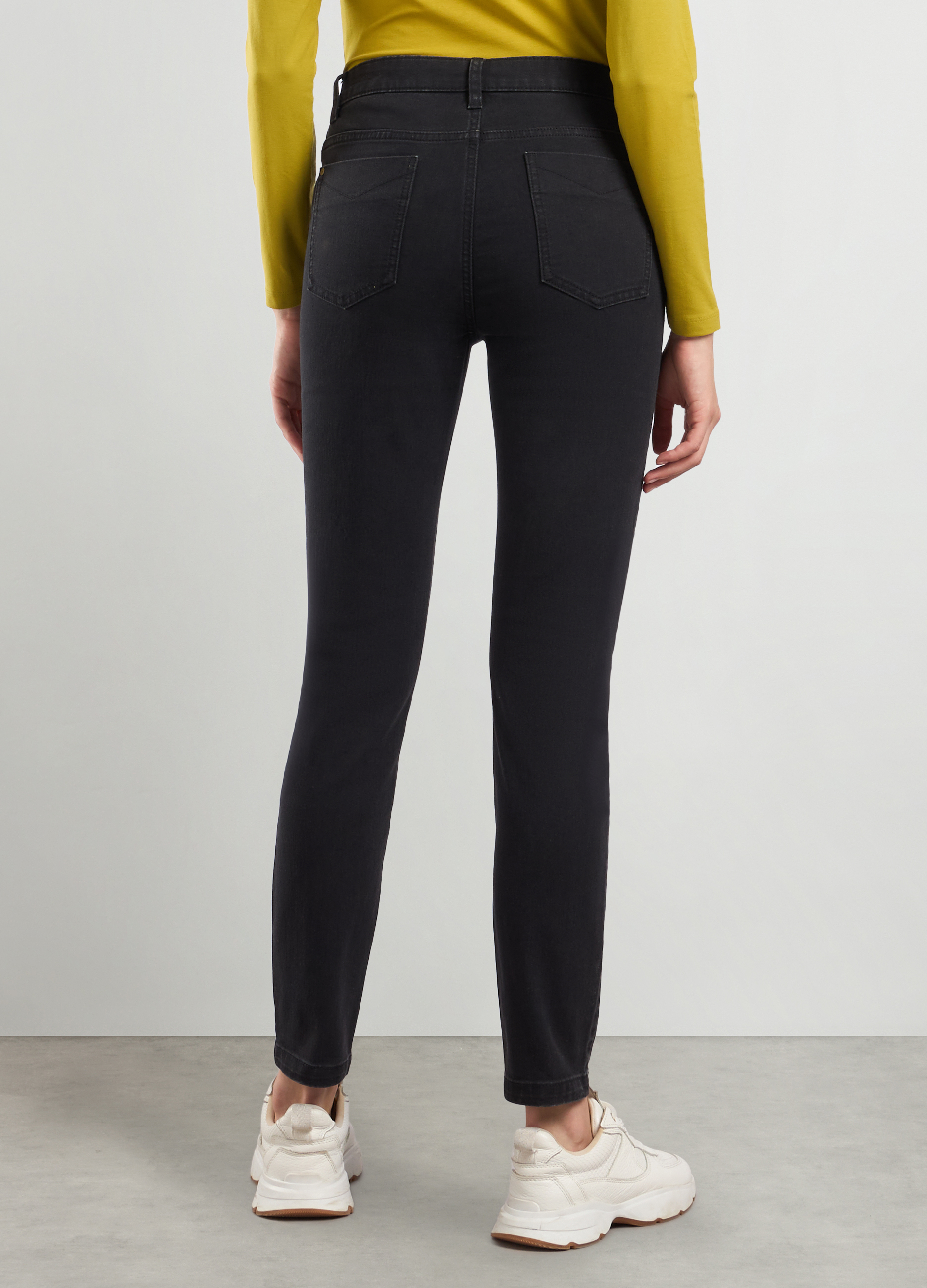 Upim, Pantaloni In Denim Stretch Donna, Nero, Taglia: 46-image