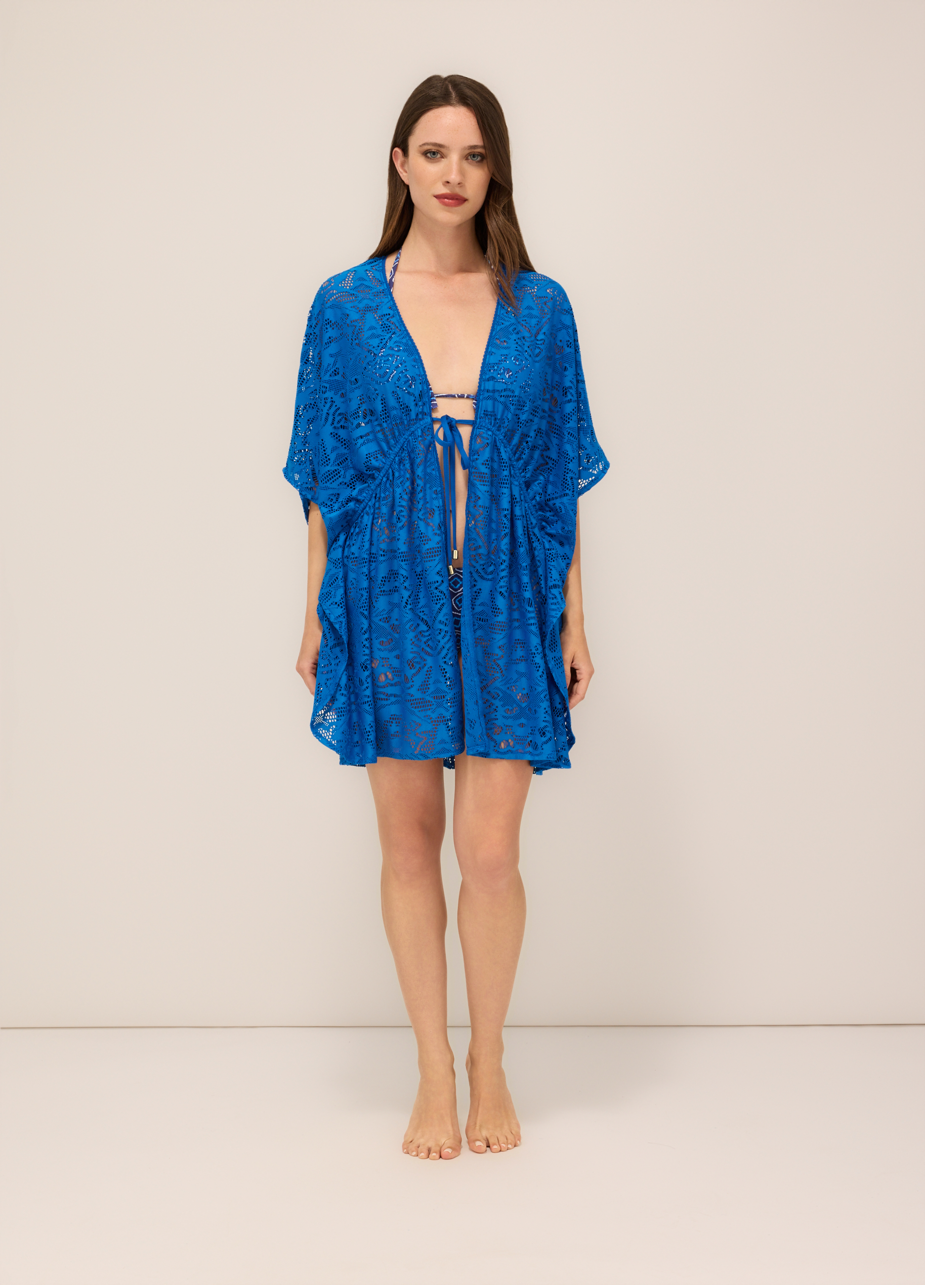 Image of Upim, Copricostume Jacquard Donna, Blu oceano, Taglia: S/M
